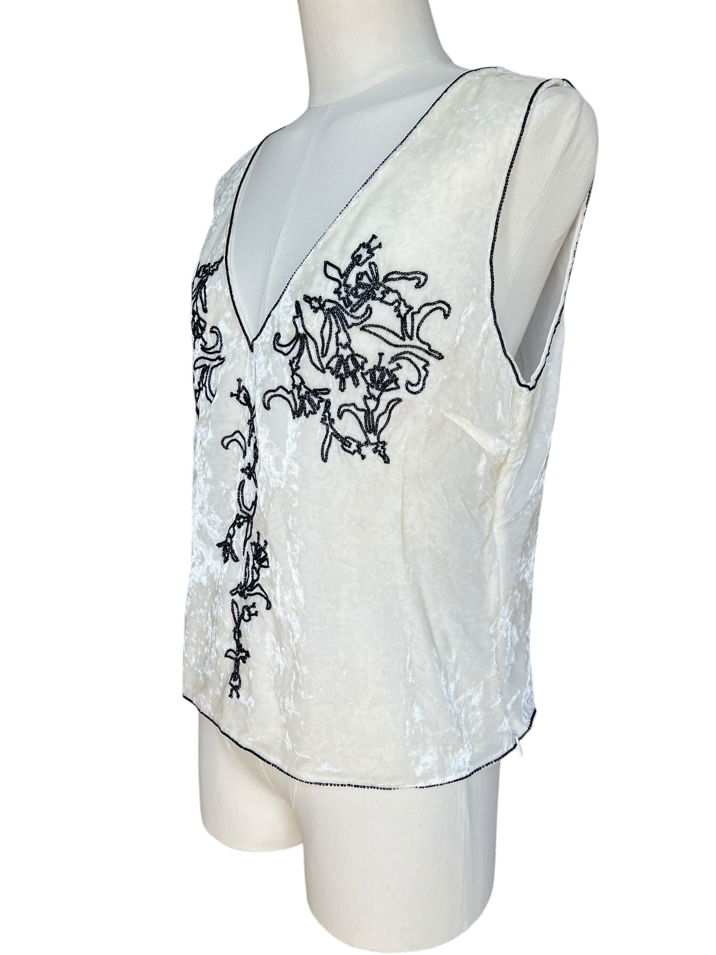 Prada FW1997 Beaded Chenille Embroidered Top