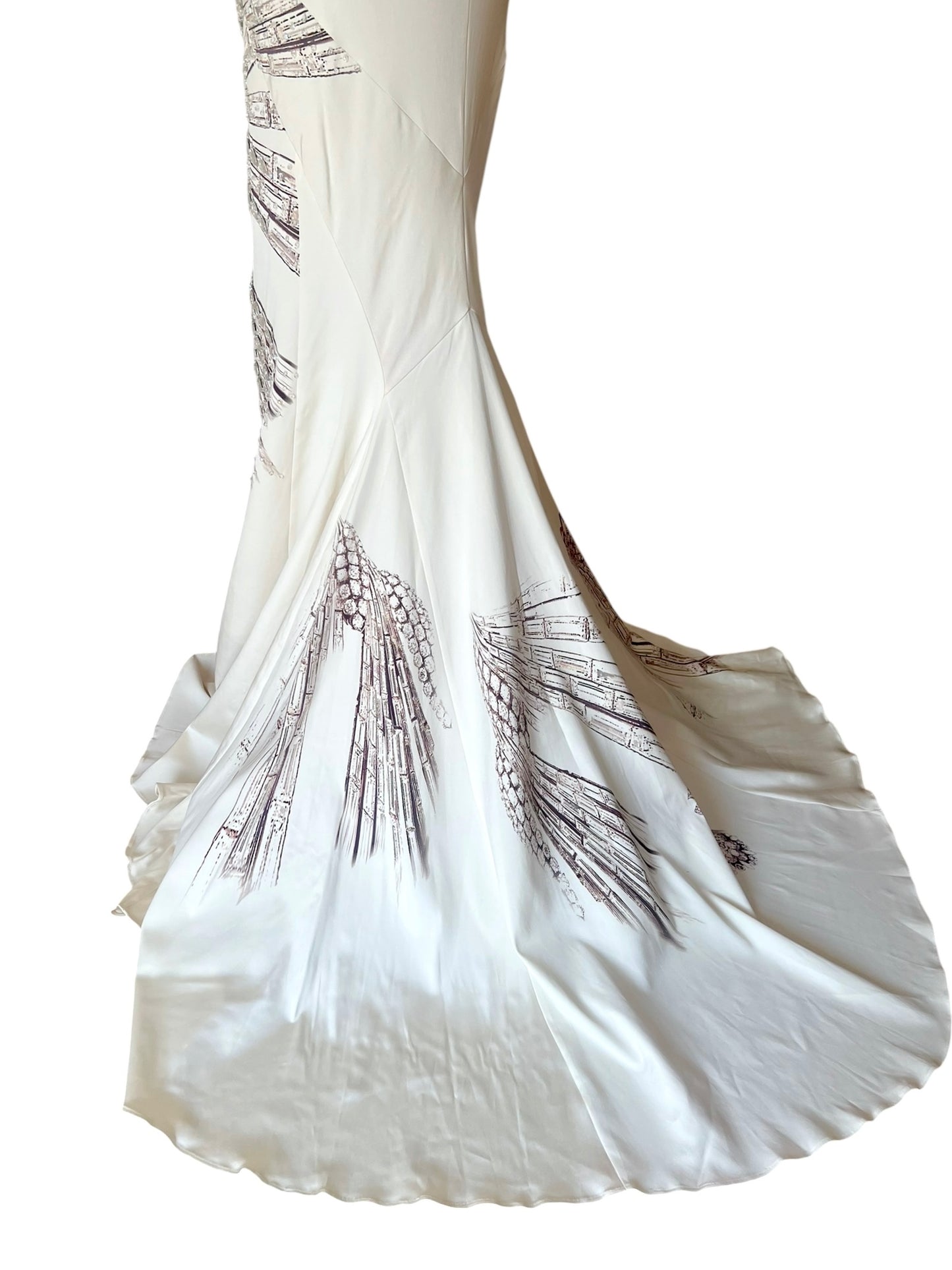 Roberto Cavalli FW 2002 long embroidered dress