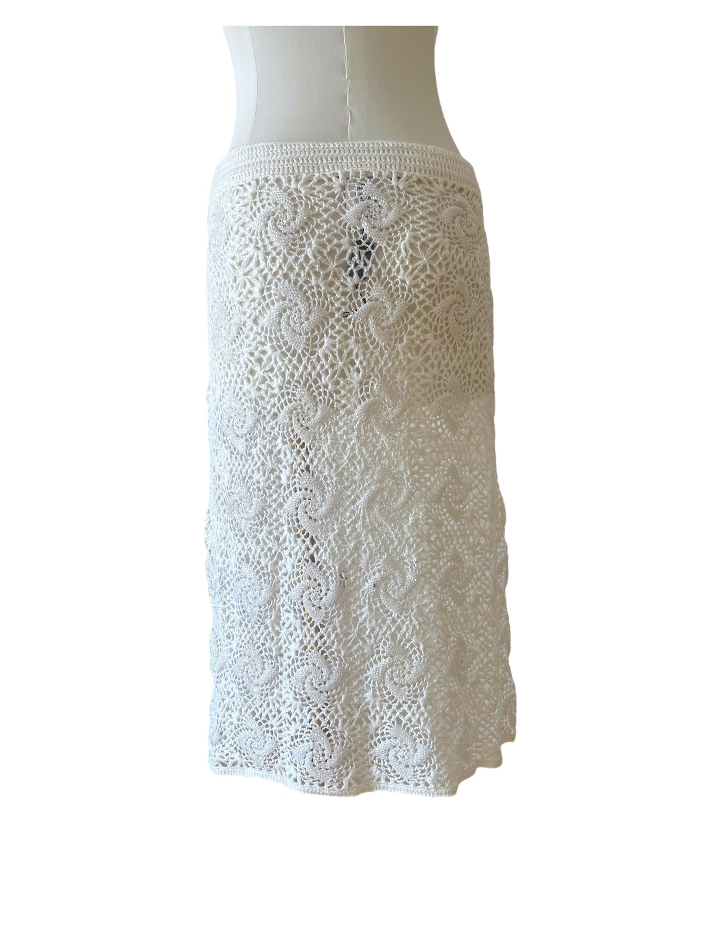 Dolce & Gabbana crochet embroidered skirt