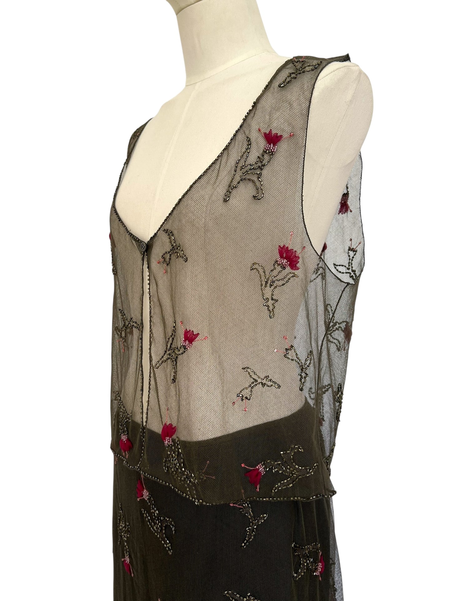 Prada FW1997 embroidered tulle ensamble