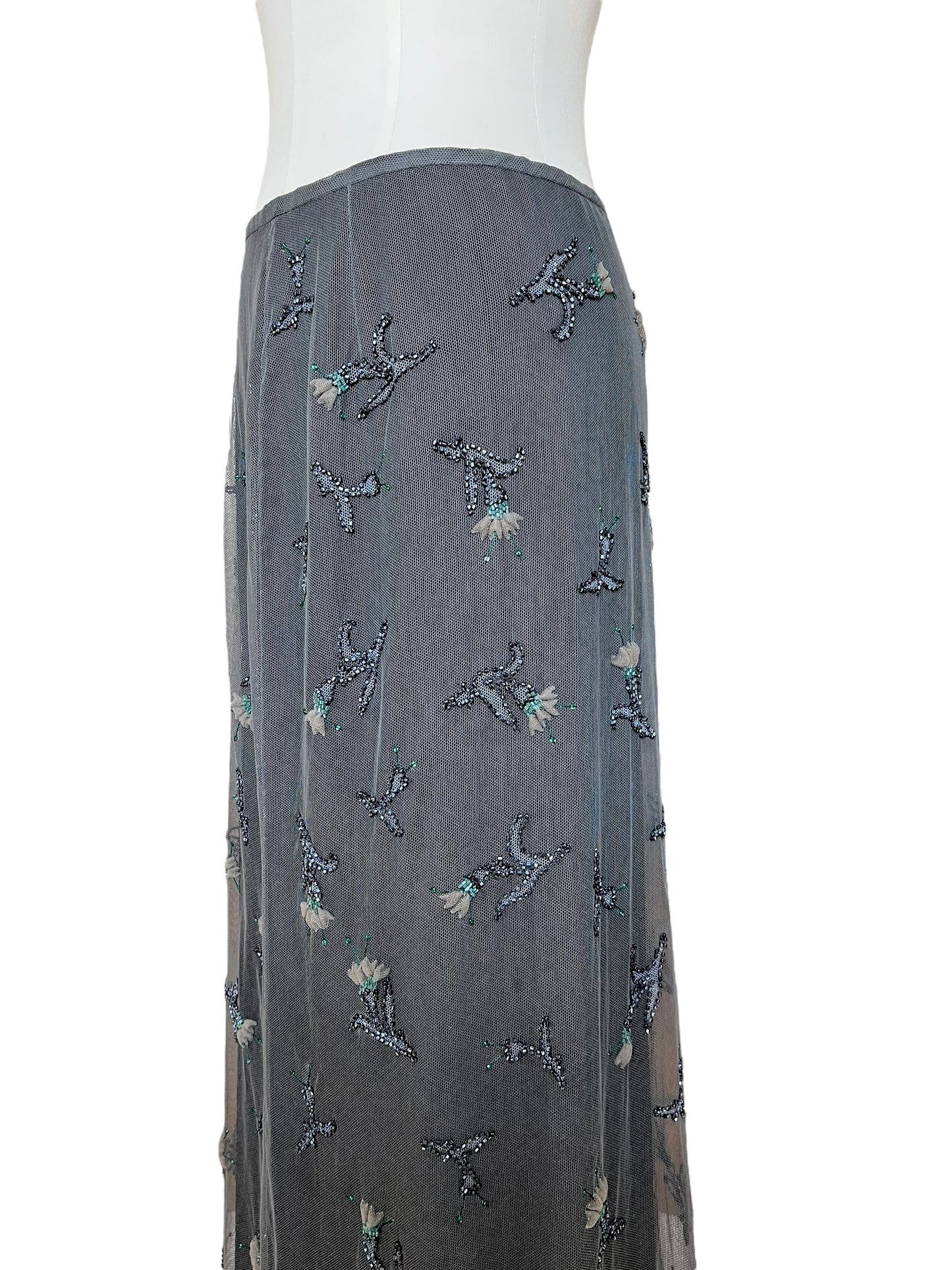 Prada FW1997 long embroidered skirt
