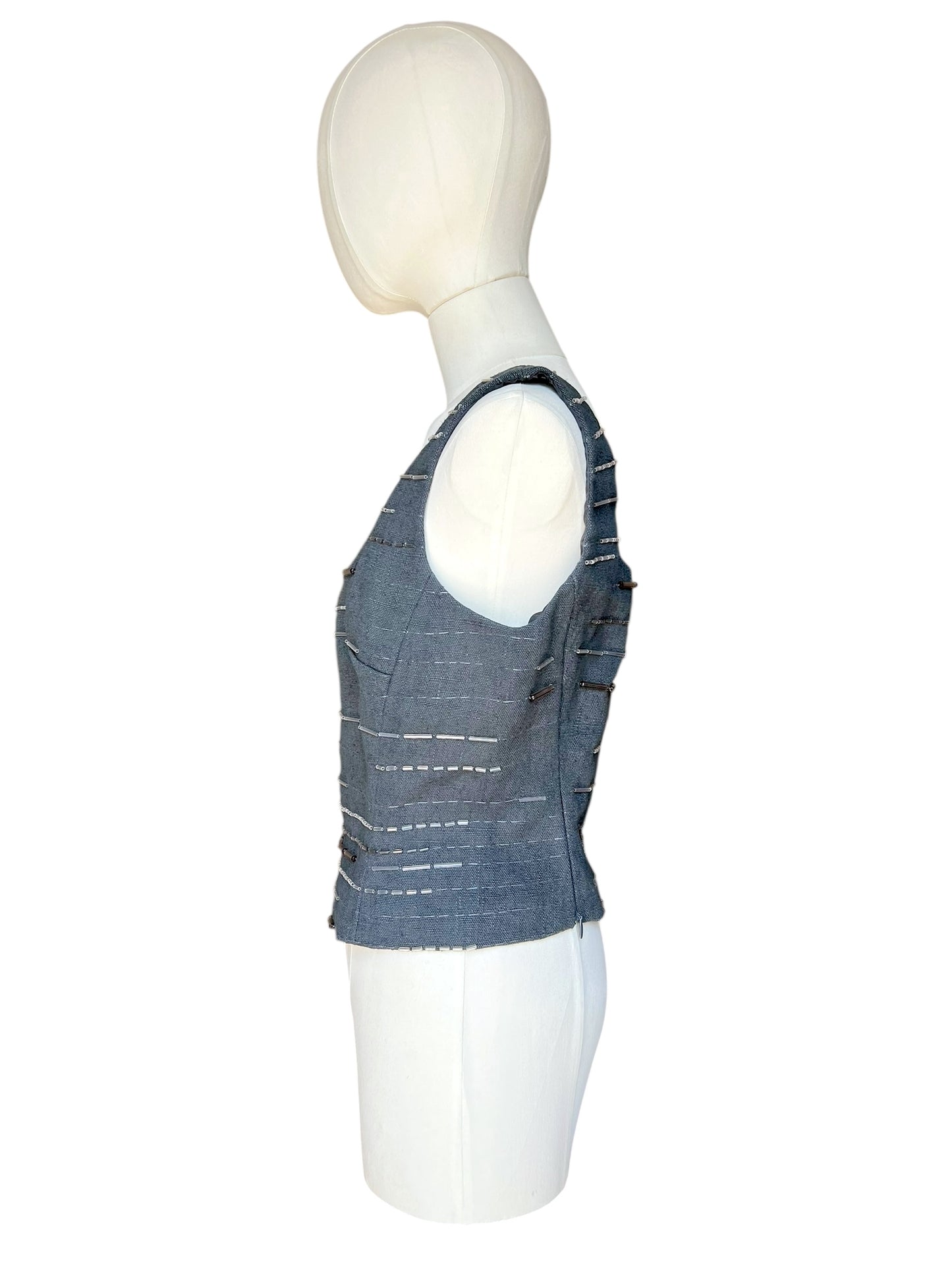 Prada SS1998 ardesia embroidered bustier
