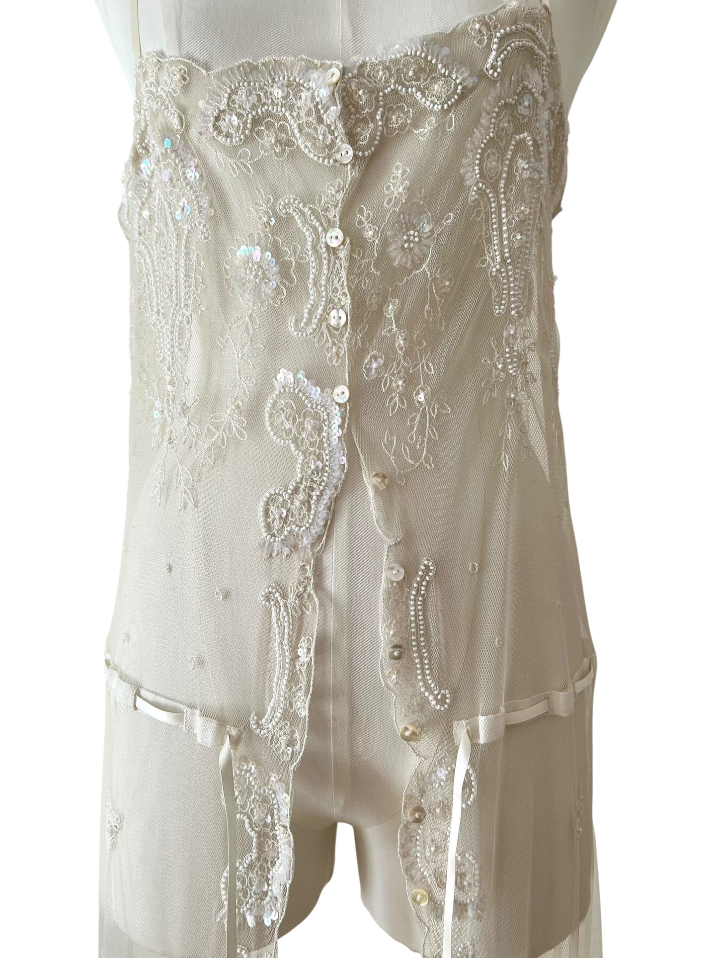 Ralph Lauren tulle embroidered dress