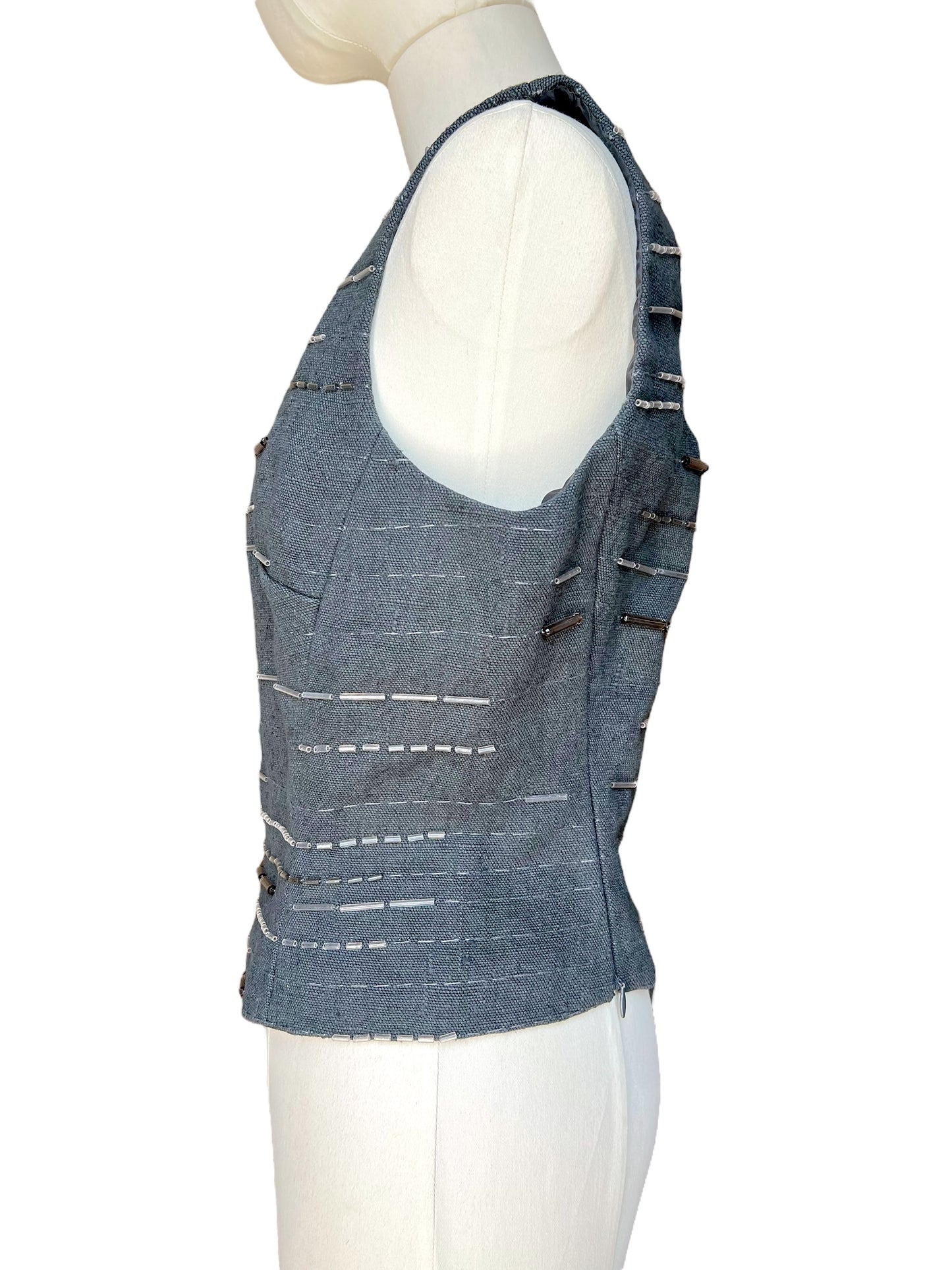 Prada SS1998 ardesia embroidered bustier
