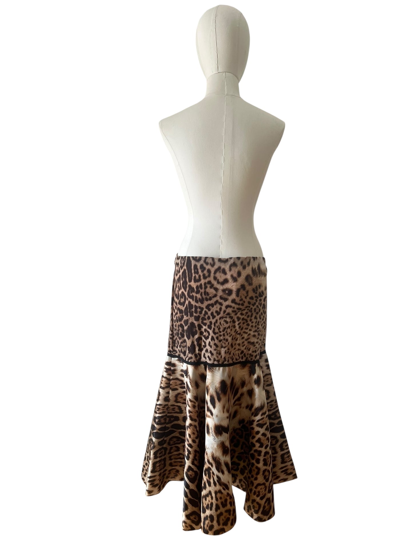 Roberto Cavalli 2000s cheetah skirt