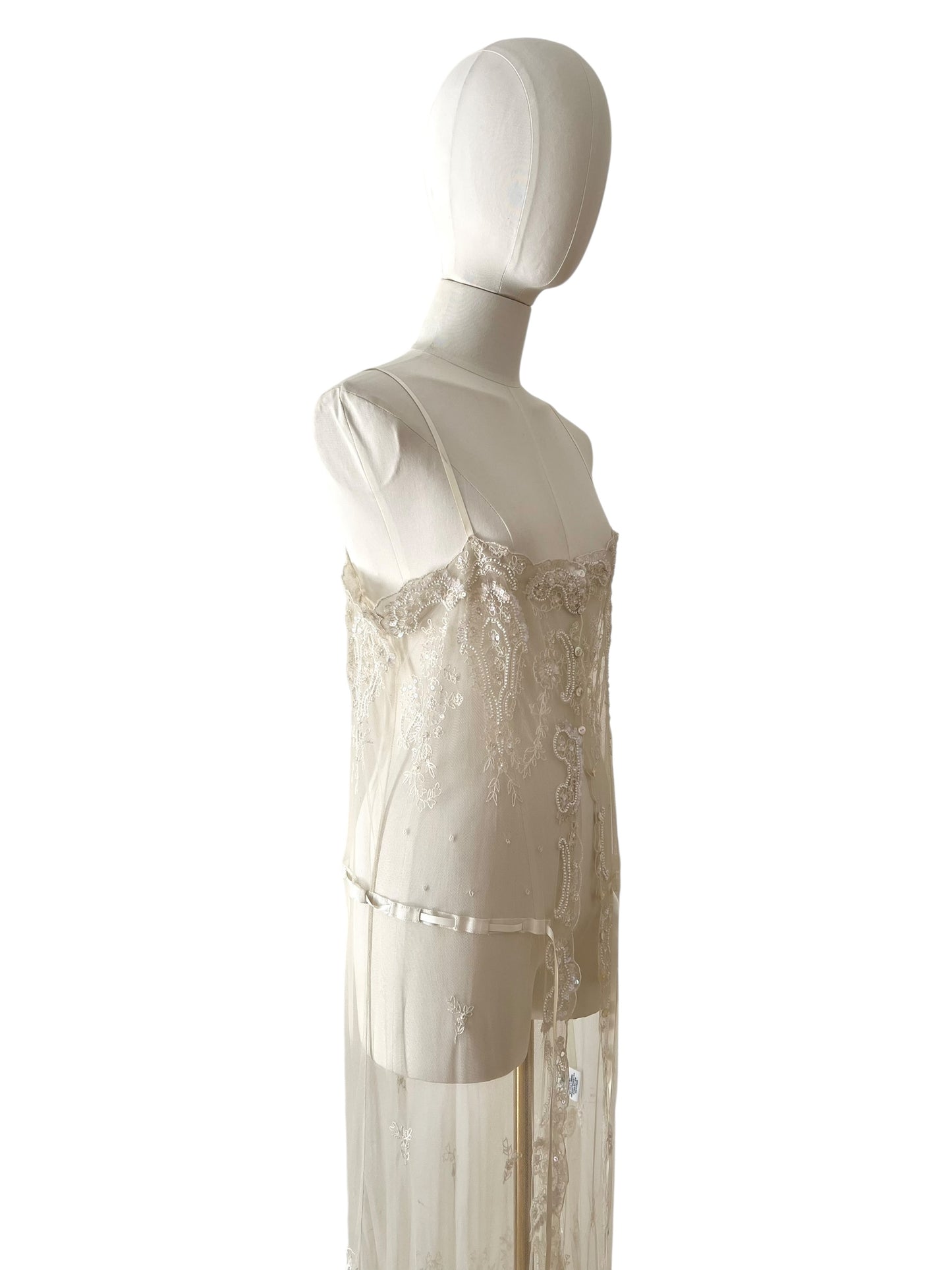 Ralph Lauren tulle embroidered dress