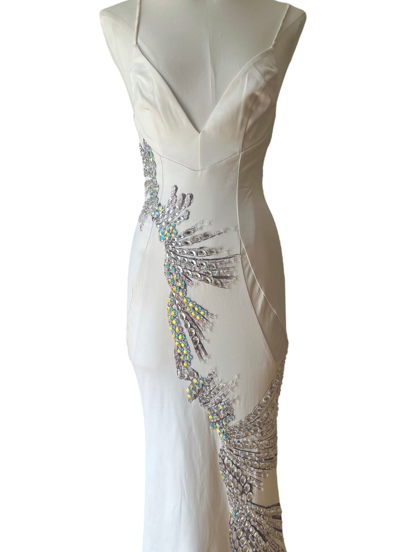 Roberto Cavalli FW 2002 long embroidered dress