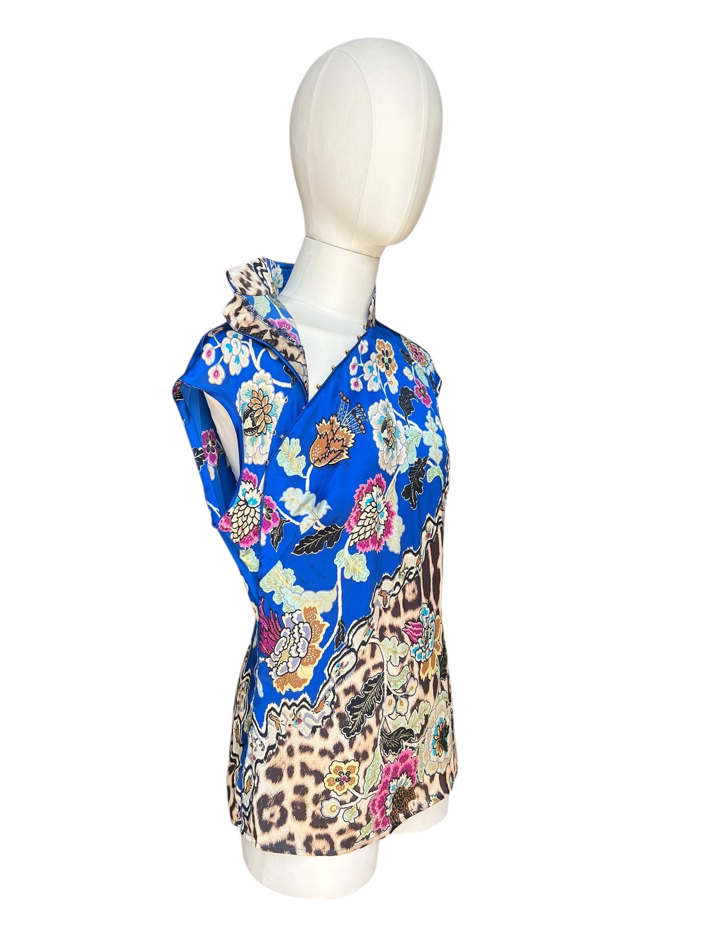 Roberto Cavalli SS2003 printed silk top