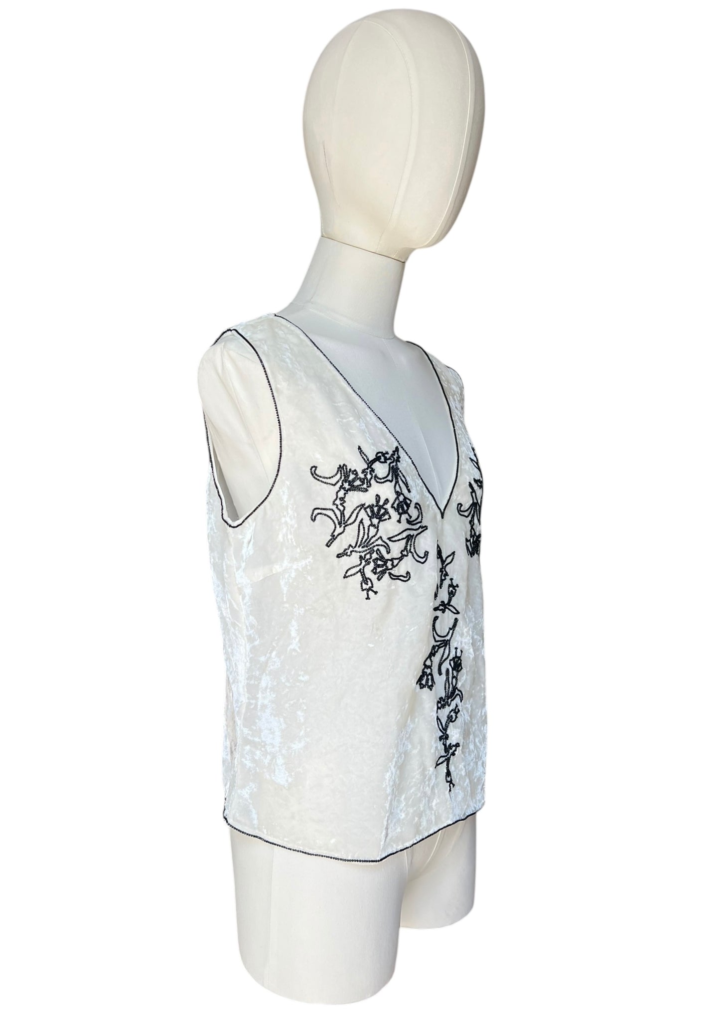 Prada FW1997 Beaded Chenille Embroidered Top