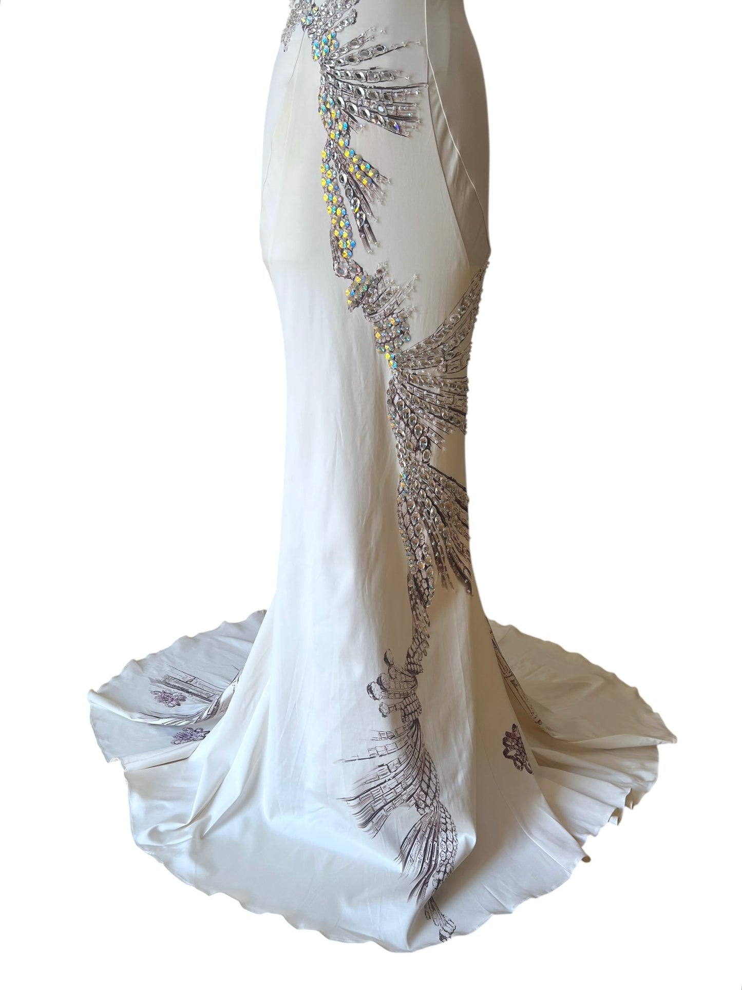 Roberto Cavalli FW 2002 long embroidered dress