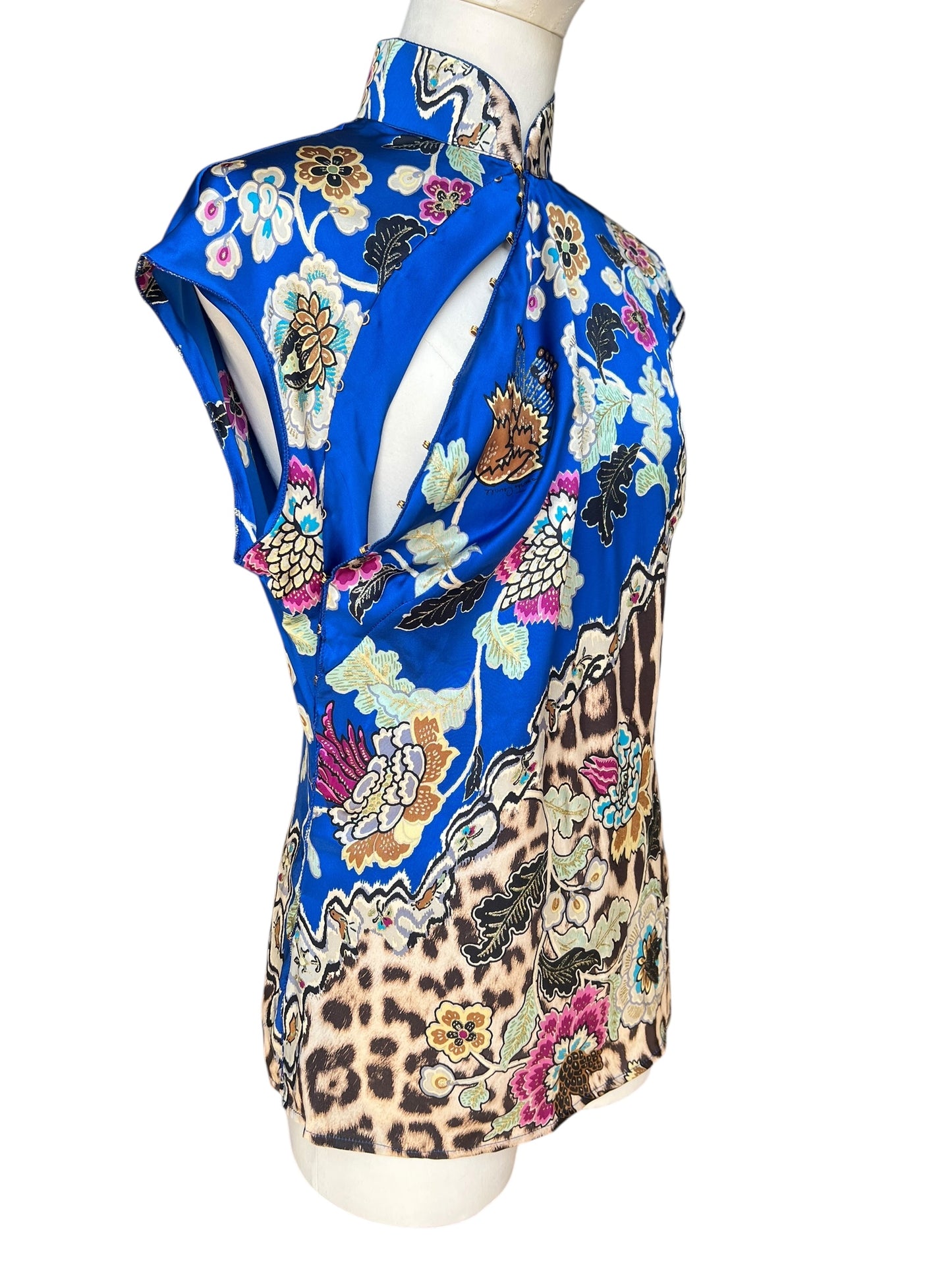 Roberto Cavalli SS2003 printed silk top
