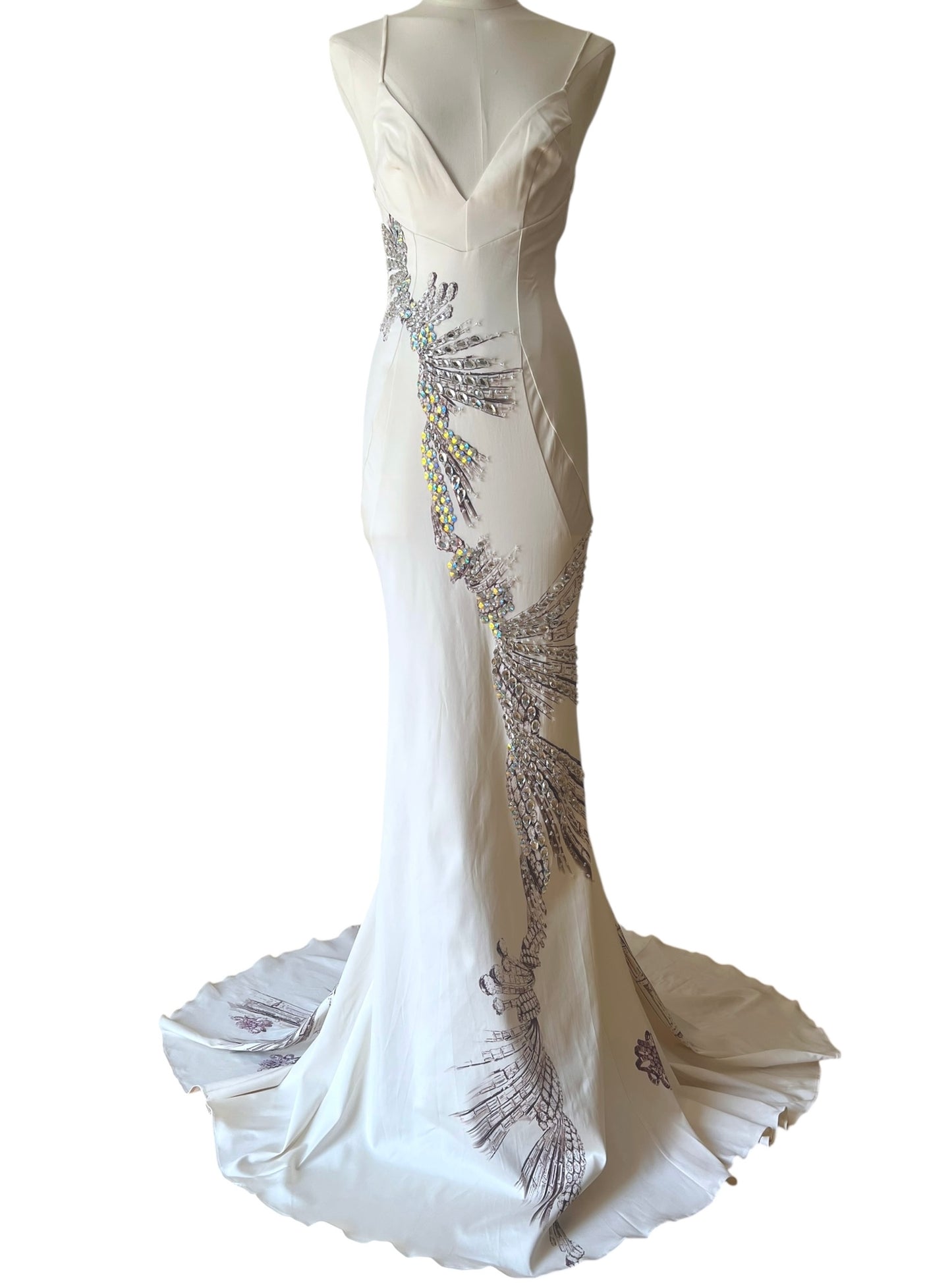 Roberto Cavalli FW 2002 long embroidered dress