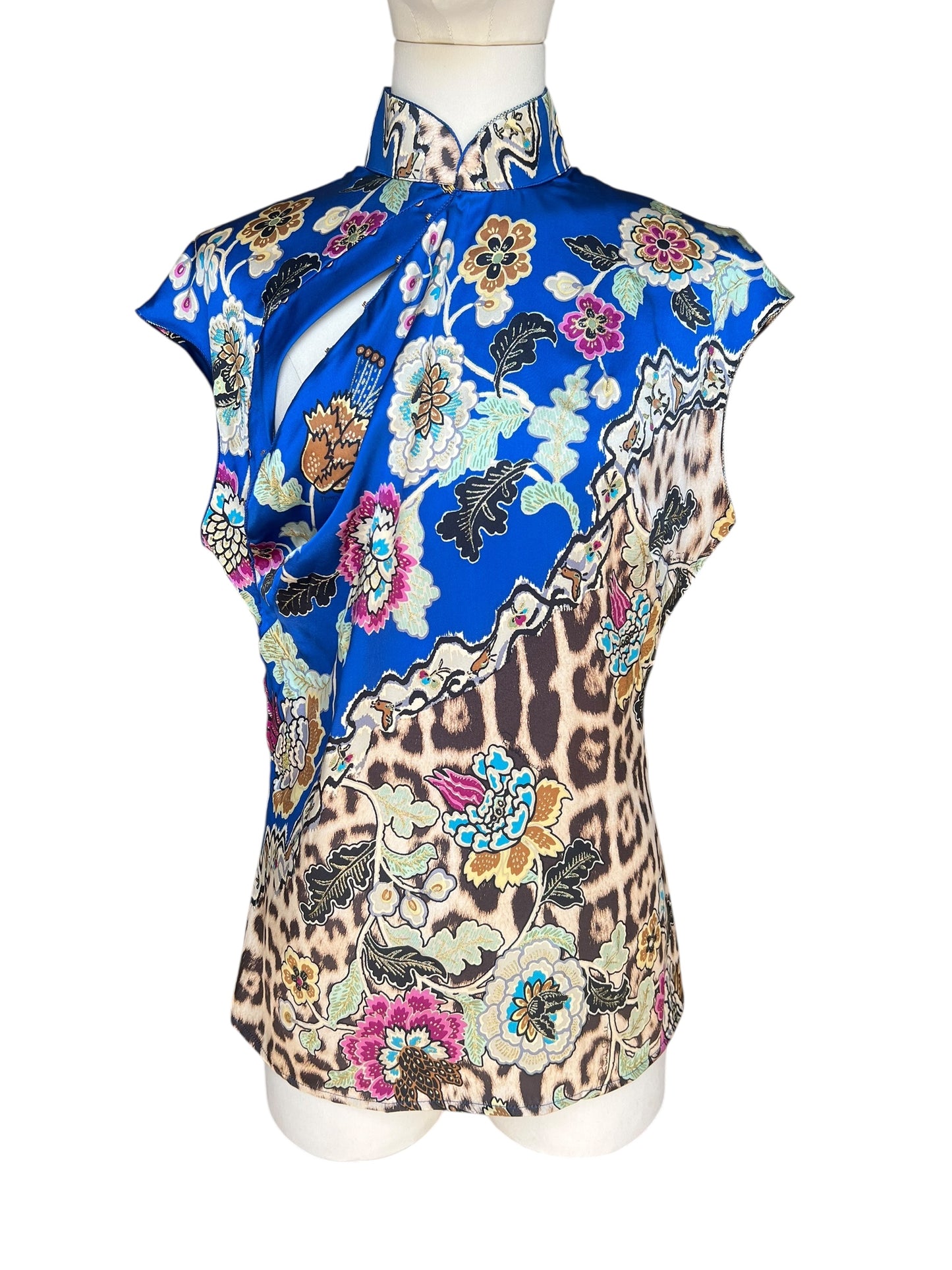 Roberto Cavalli SS2003 printed silk top