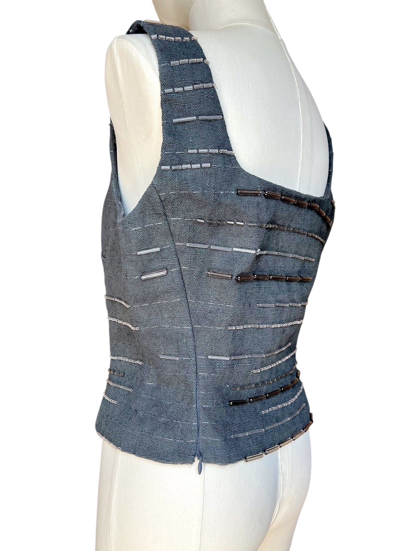 Prada SS1998 ardesia embroidered bustier