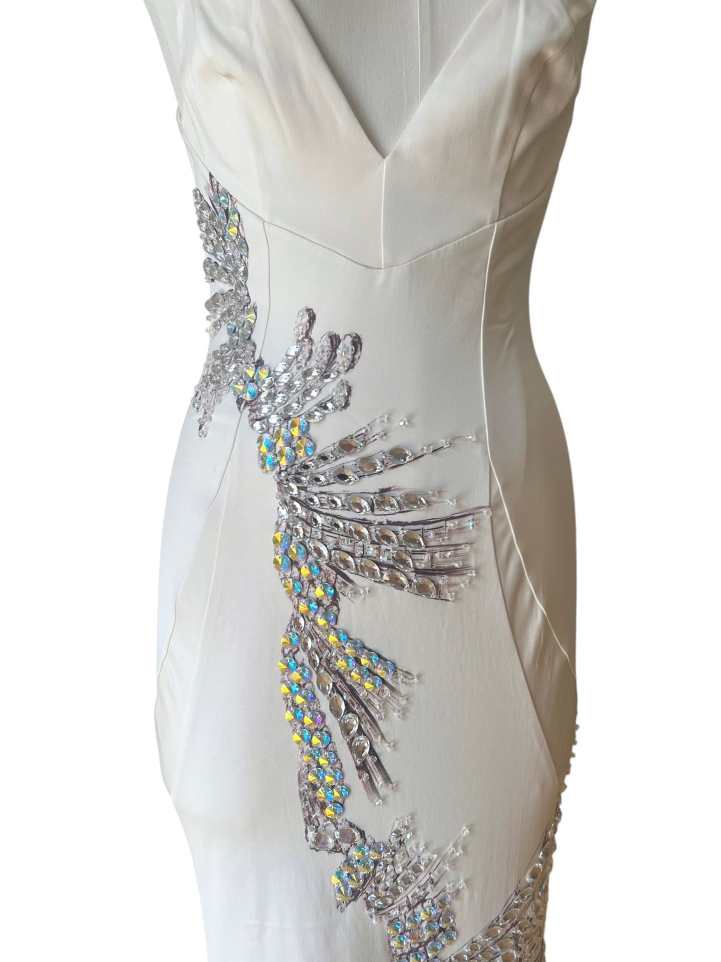 Roberto Cavalli FW 2002 long embroidered dress