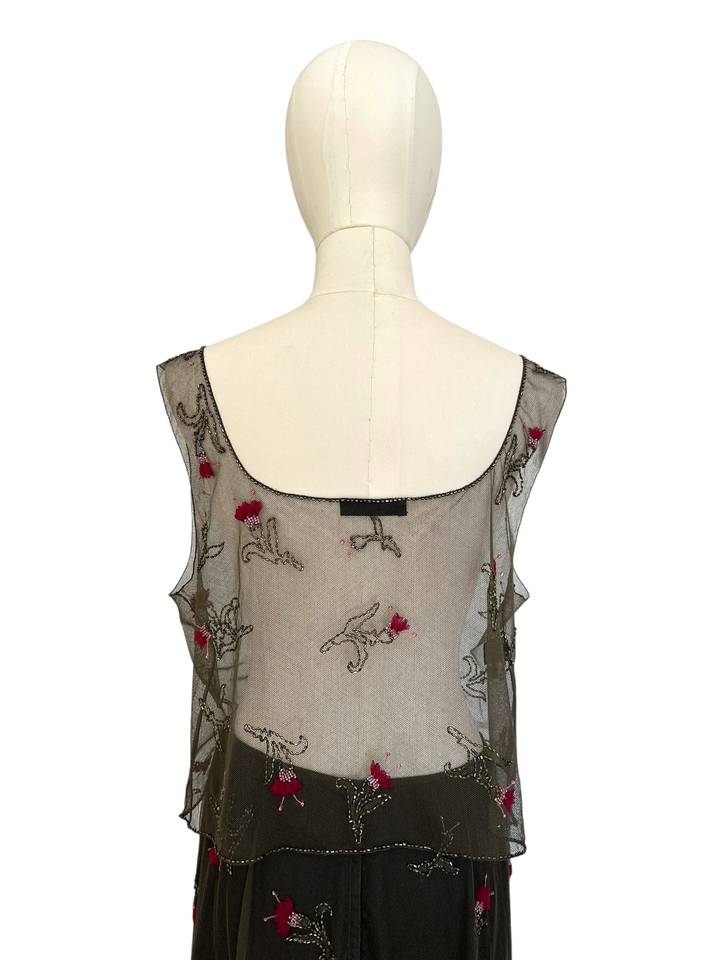 Prada FW1997 embroidered tulle ensamble