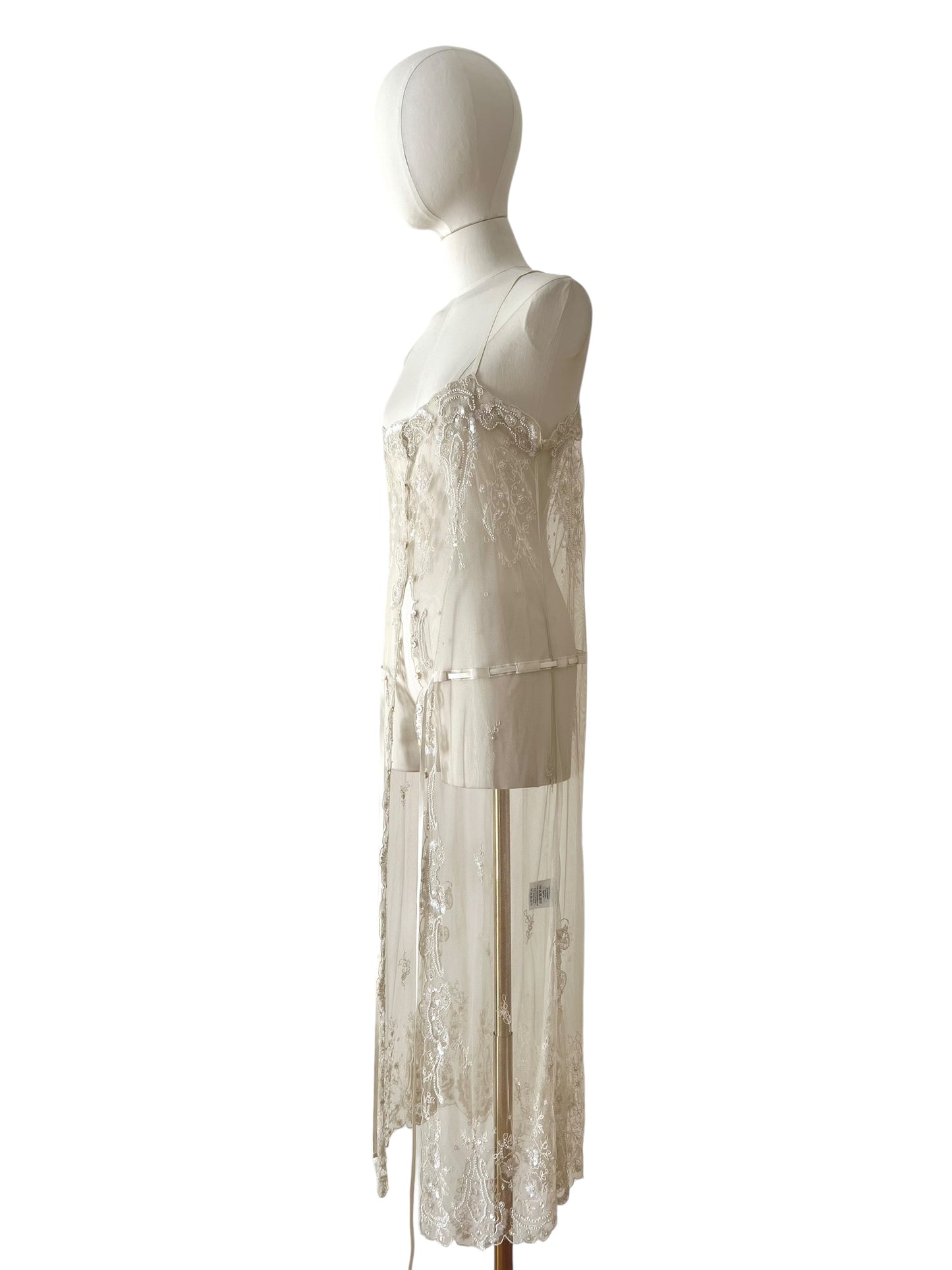 Ralph Lauren tulle embroidered dress