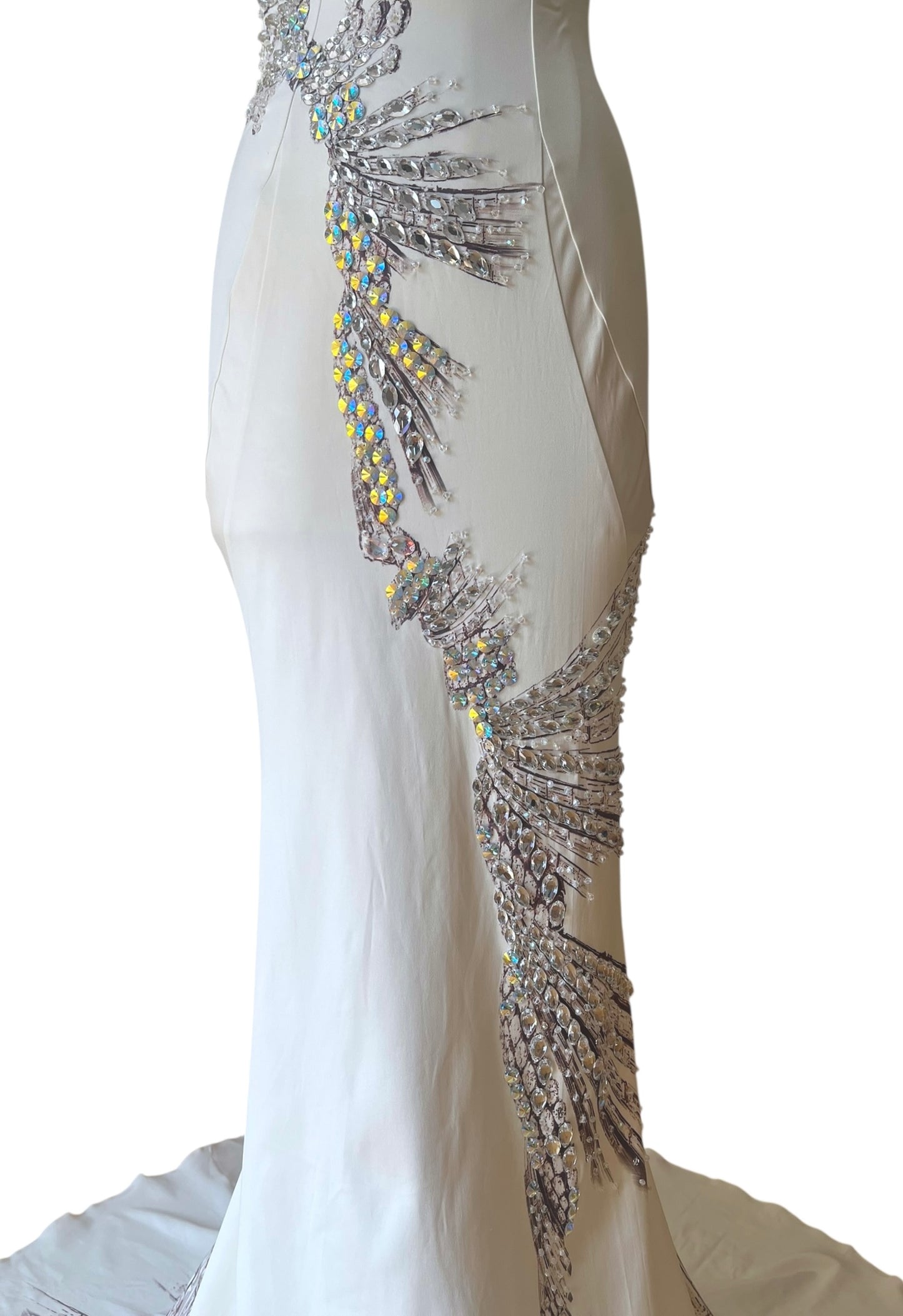 Roberto Cavalli FW 2002 long embroidered dress