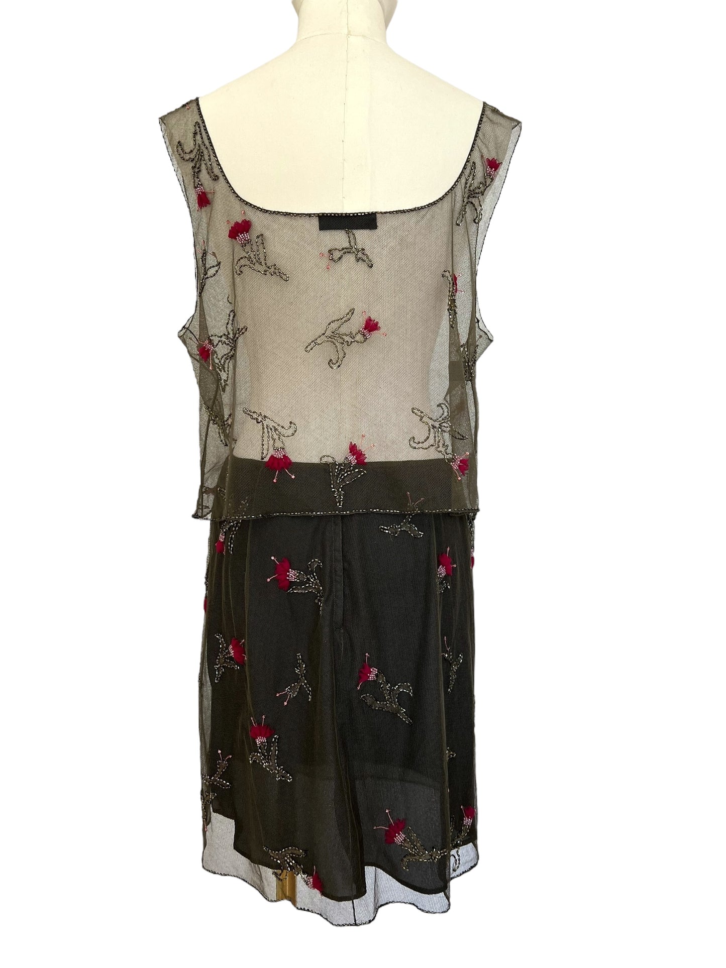 Prada FW1997 embroidered tulle ensamble