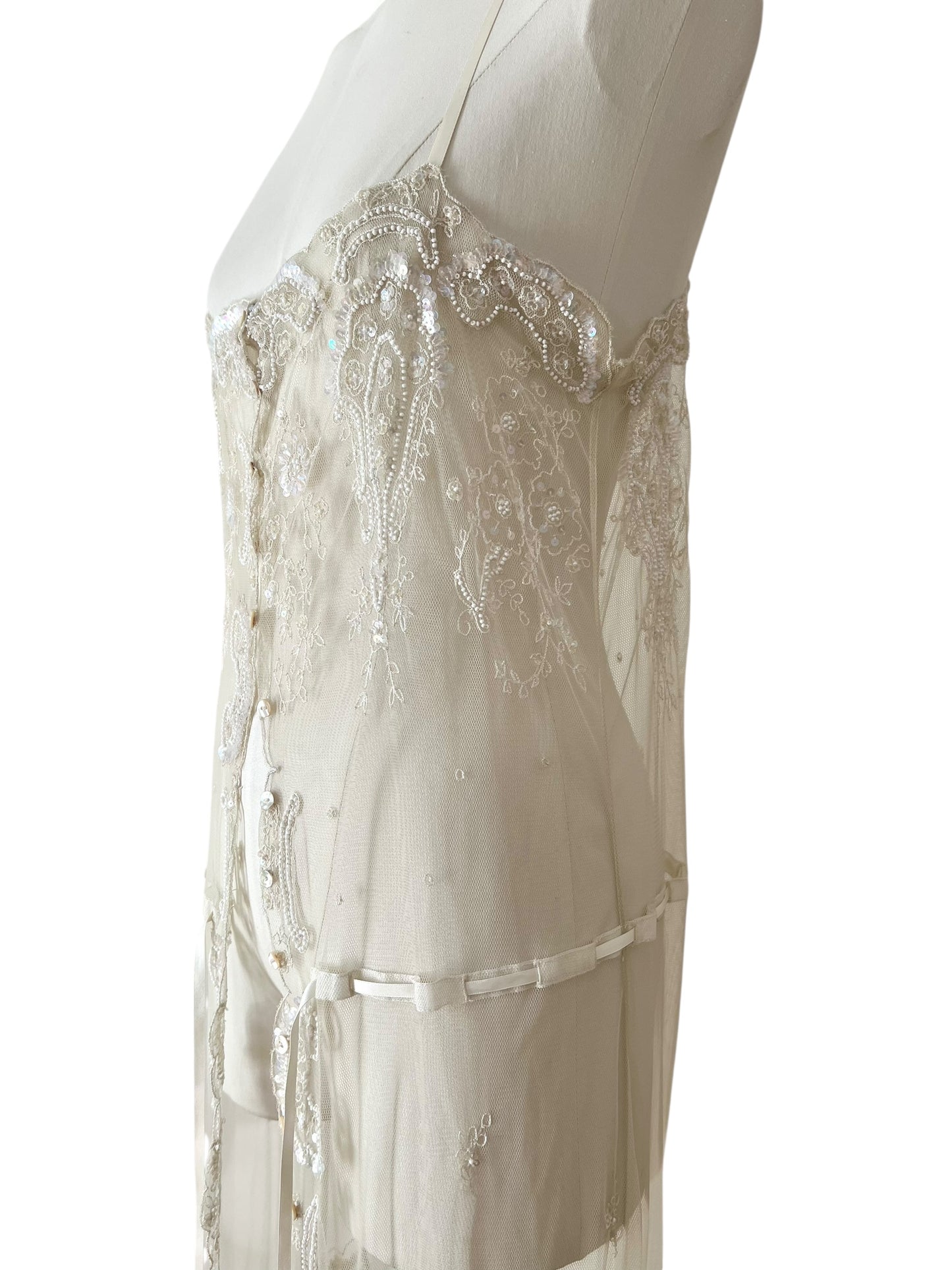 Ralph Lauren tulle embroidered dress