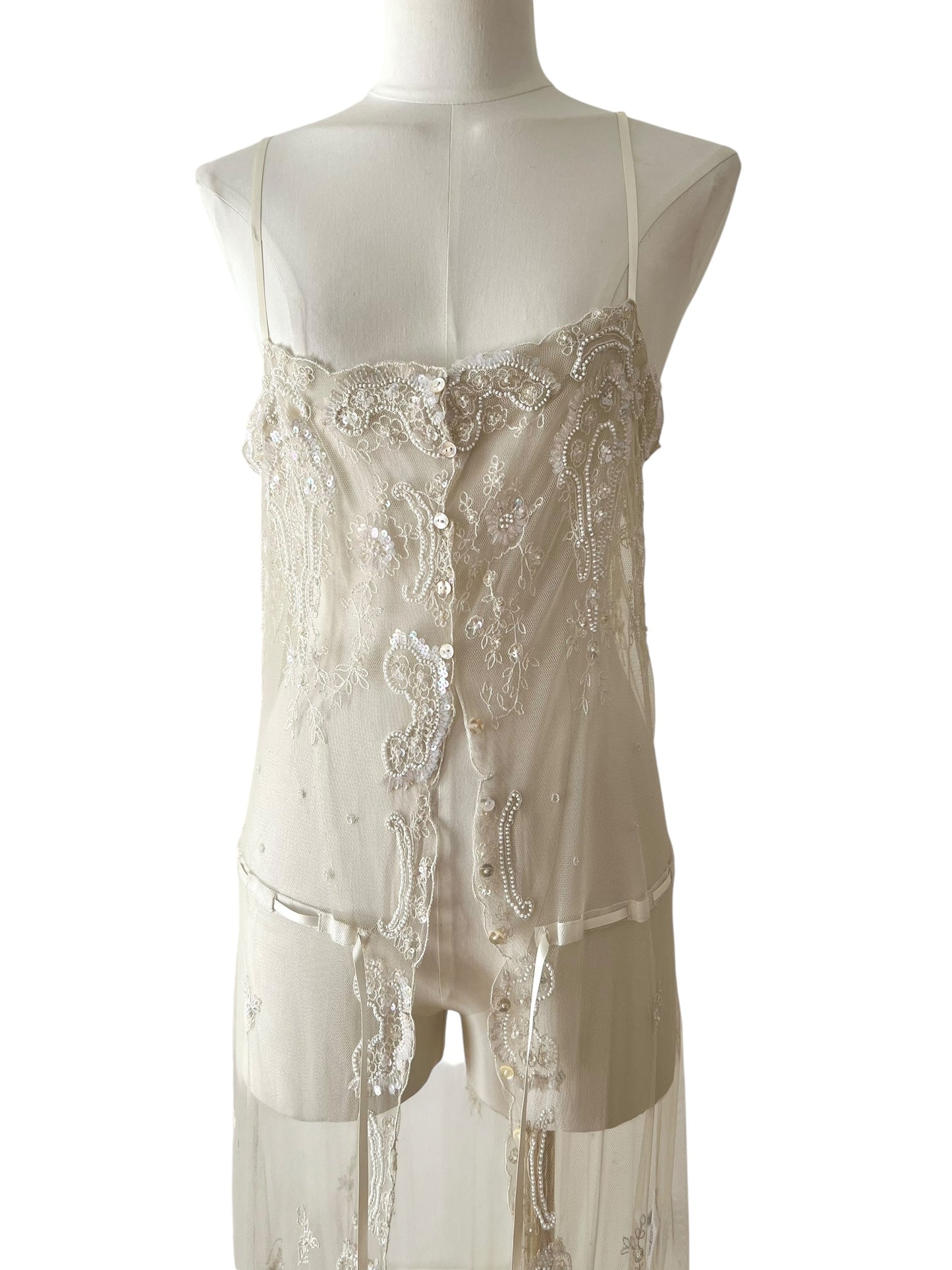 Ralph Lauren tulle embroidered dress