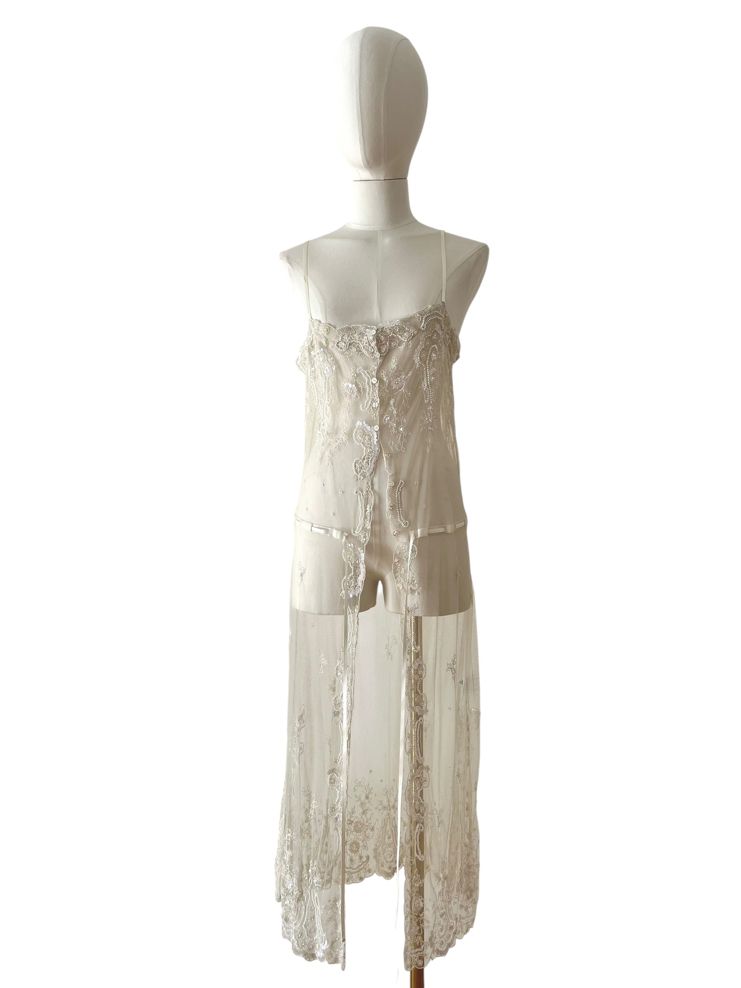 Ralph Lauren tulle embroidered dress