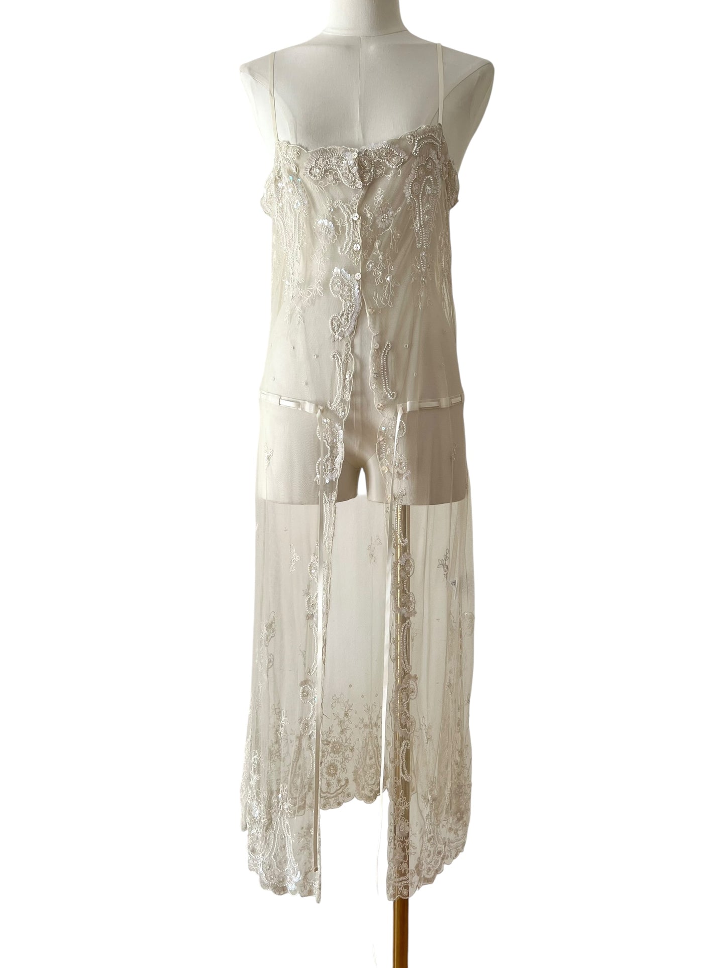 Ralph Lauren tulle embroidered dress
