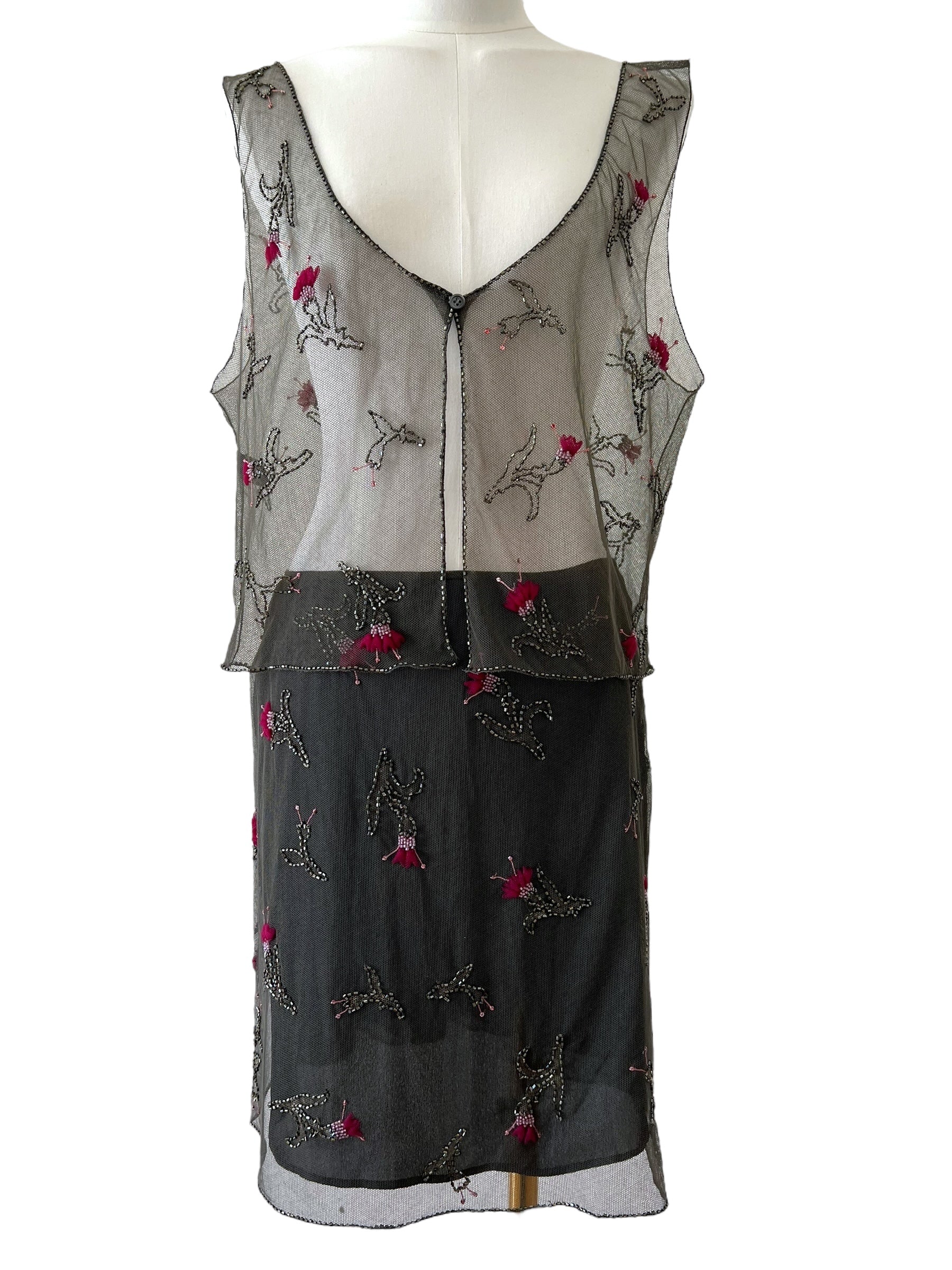 prada embroidered tulle dress Prada Embroidered Tulle Halter Dress - Granite Gray