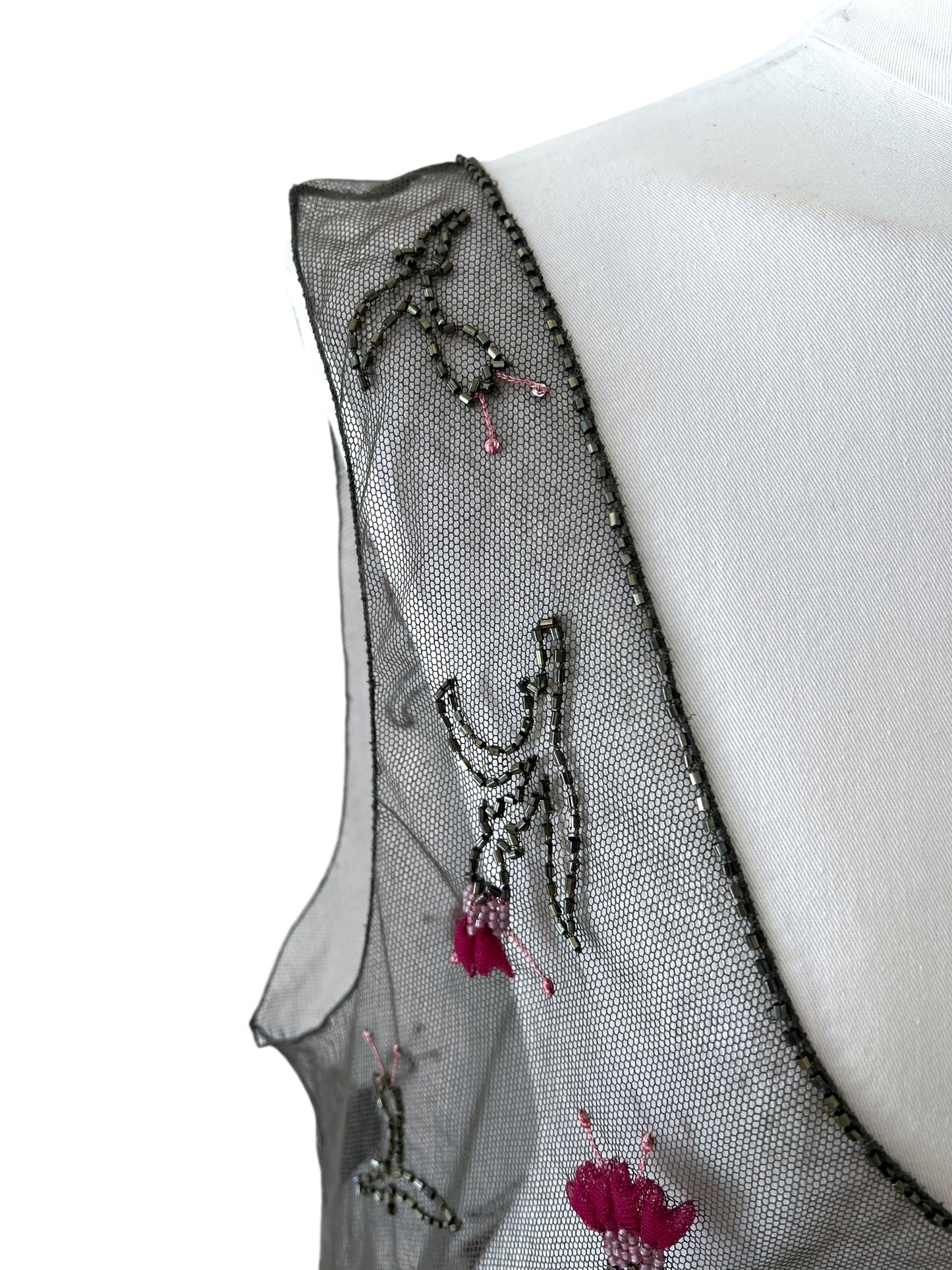 Prada FW1997 embroidered tulle ensamble