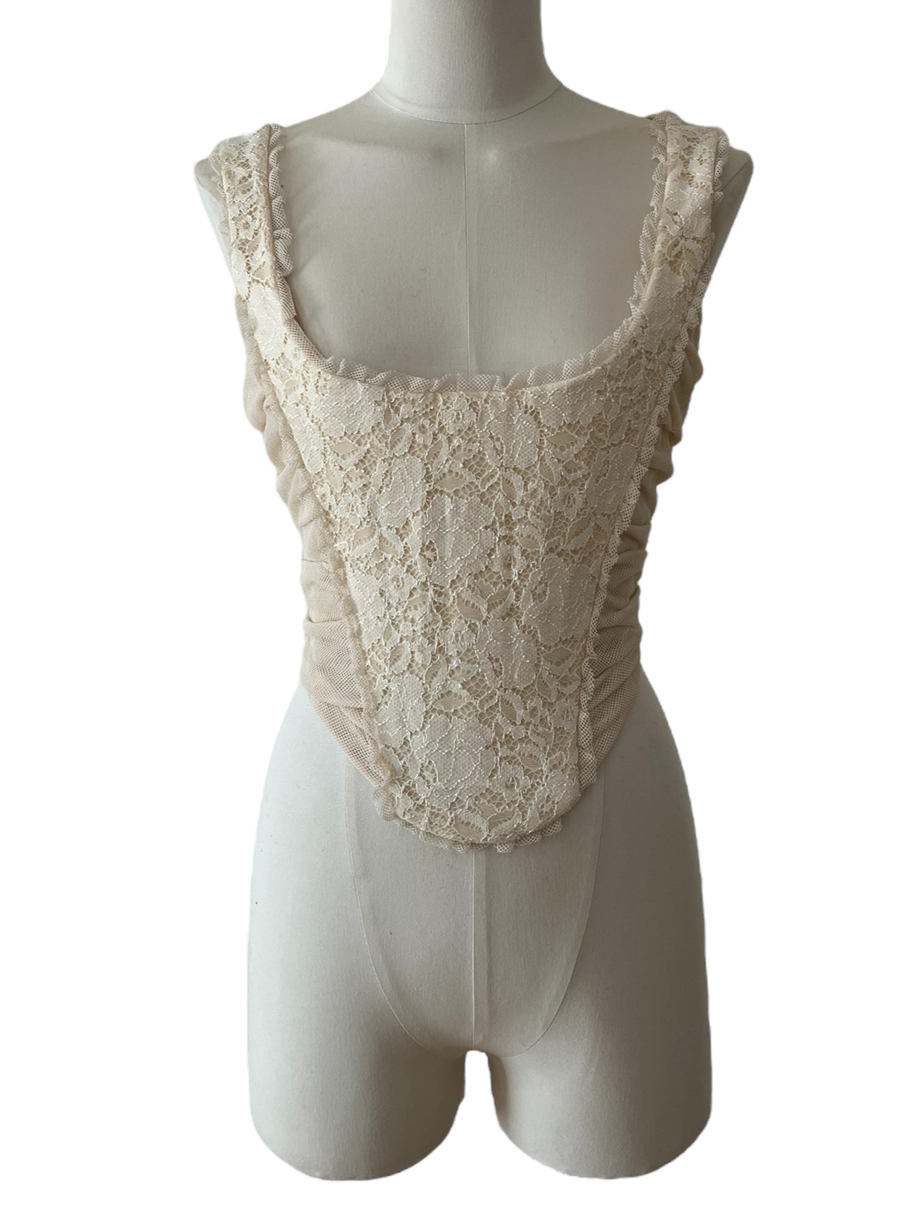 Corsetto in pizzo beige Dolce&Gabbana