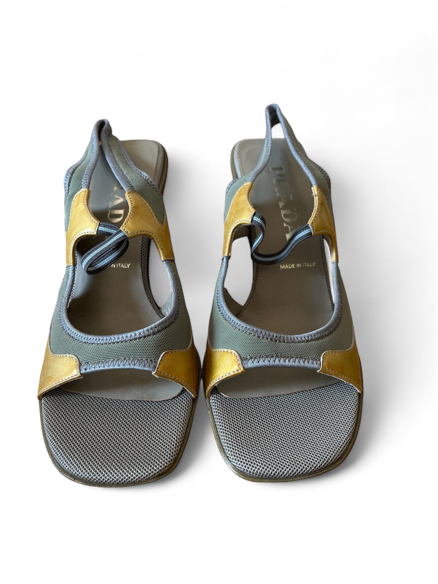 Prada sandalo grigio open toe