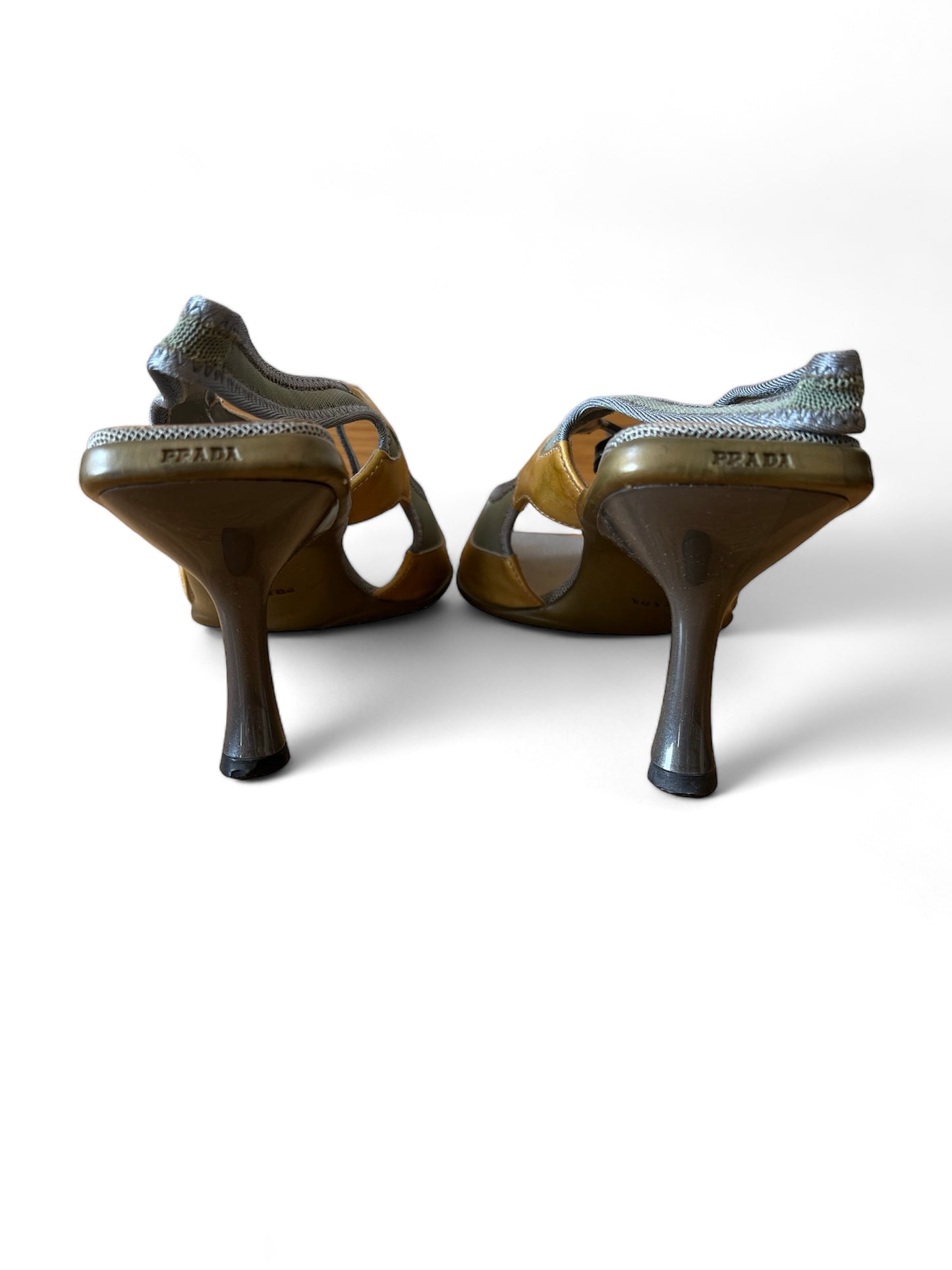 Prada sandalo grigio open toe