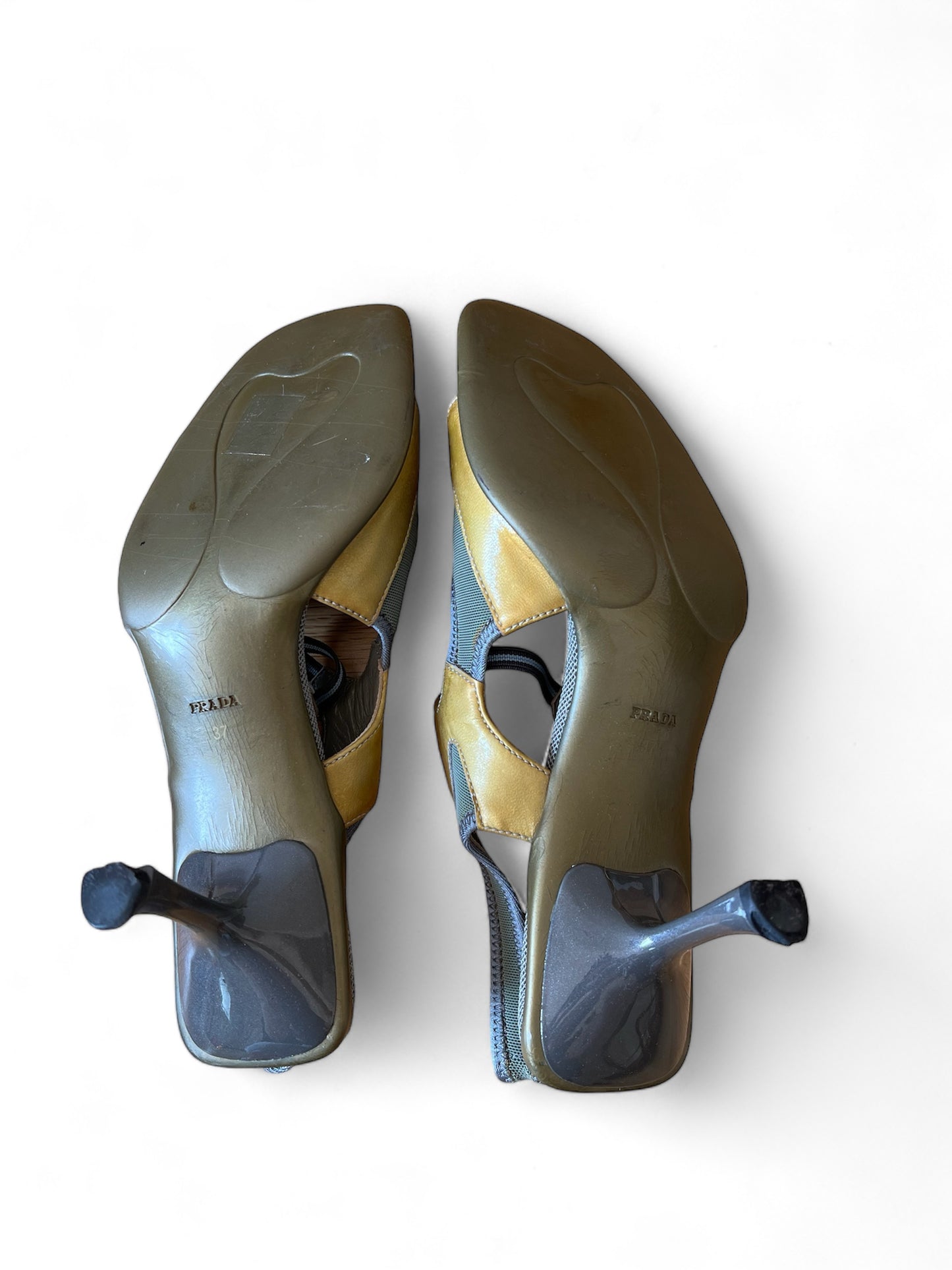 Prada sandalo grigio open toe