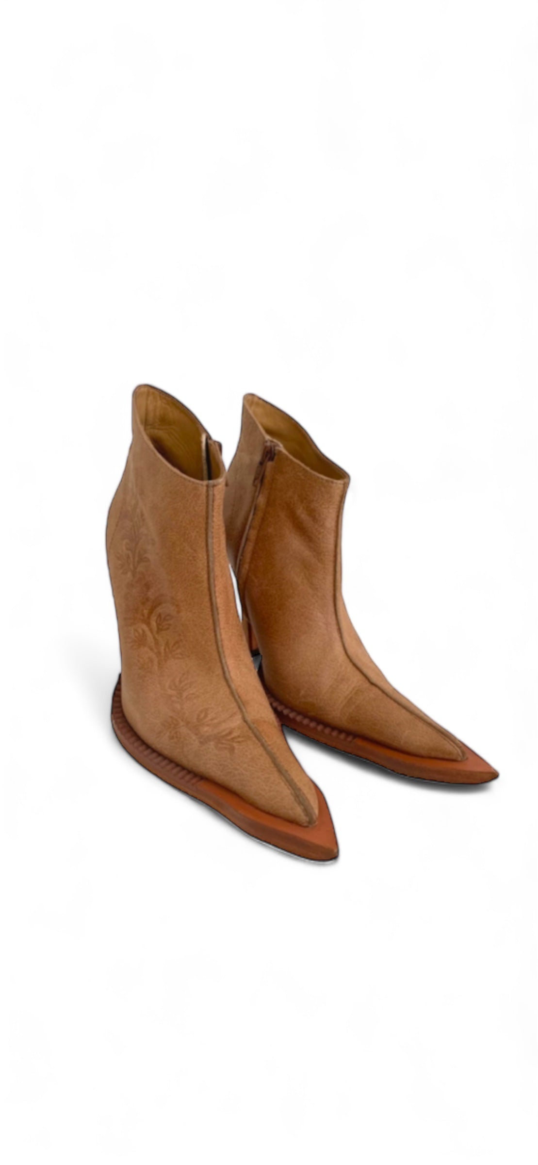 Charlotte Knowles stivali in pelle beige