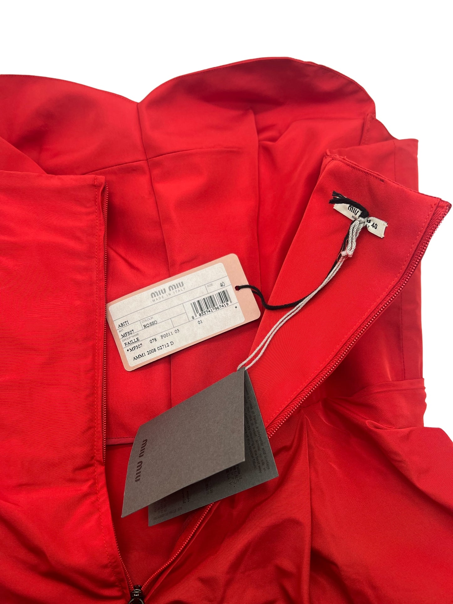 Miu Miu abito da sera rosso