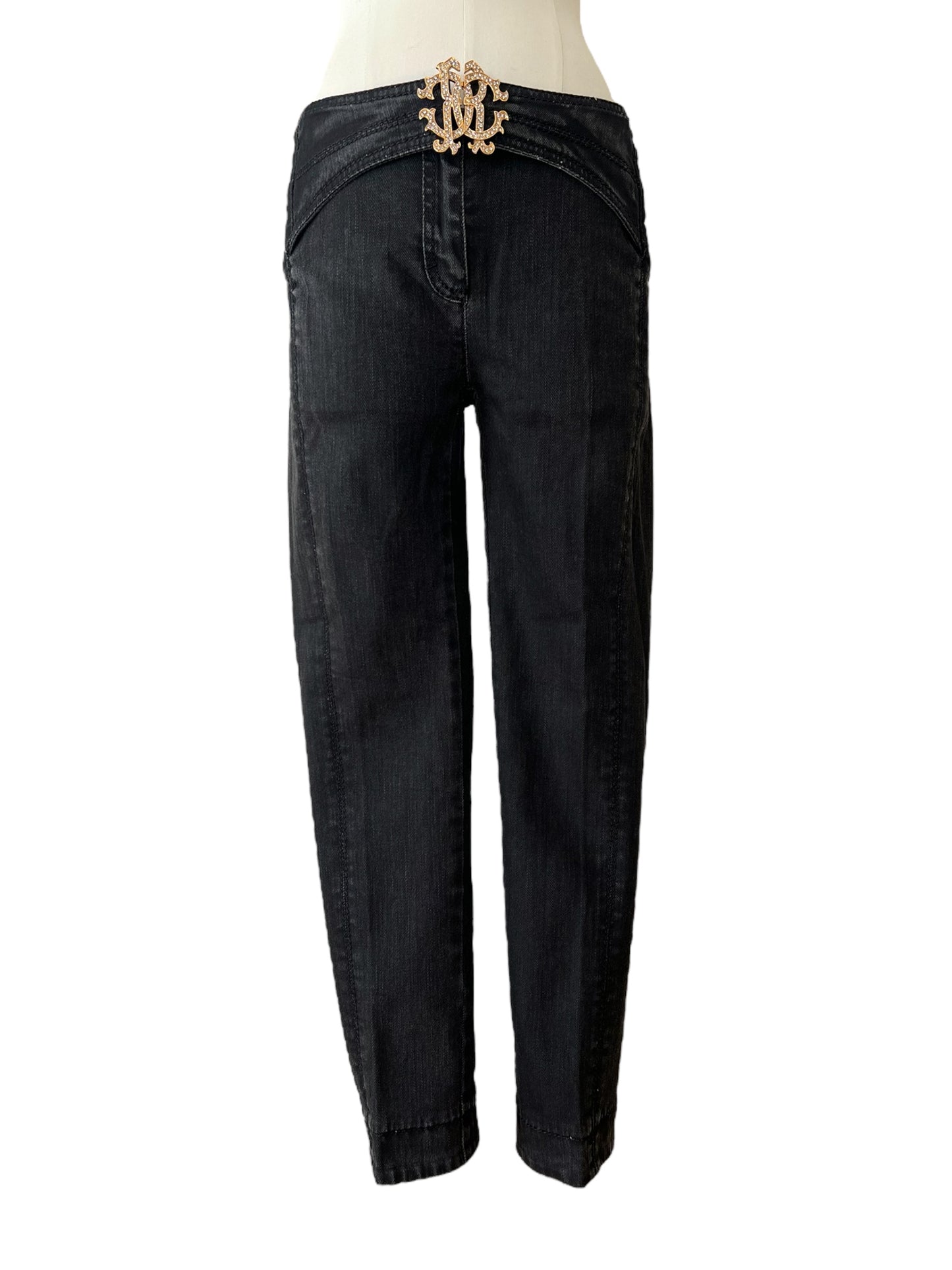 Roberto Cavalli pantalone slim nero