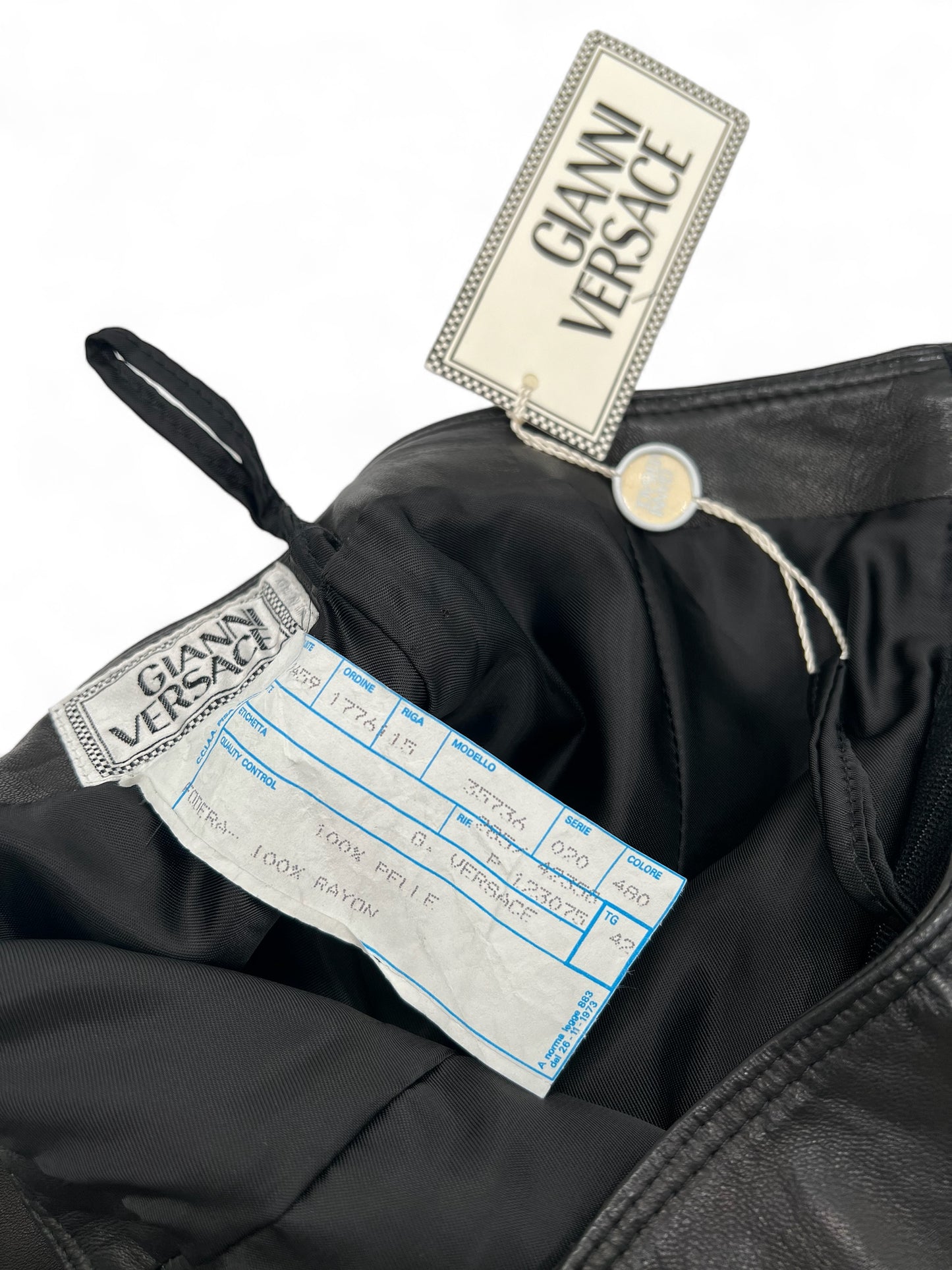 Gianni Versace pantaloni in pelle neri