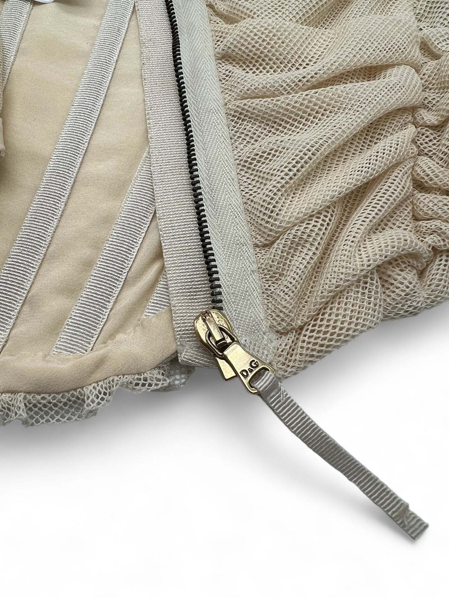 Corsetto in pizzo beige Dolce&Gabbana