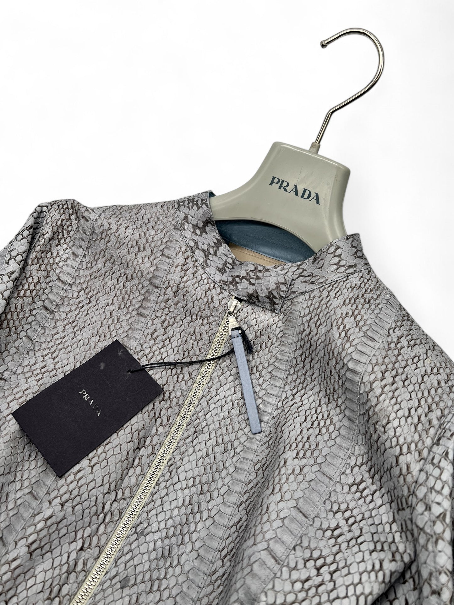Prada python biker jacket