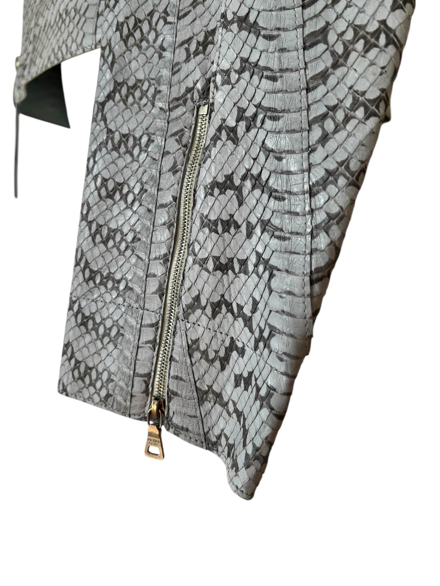 Prada python biker jacket