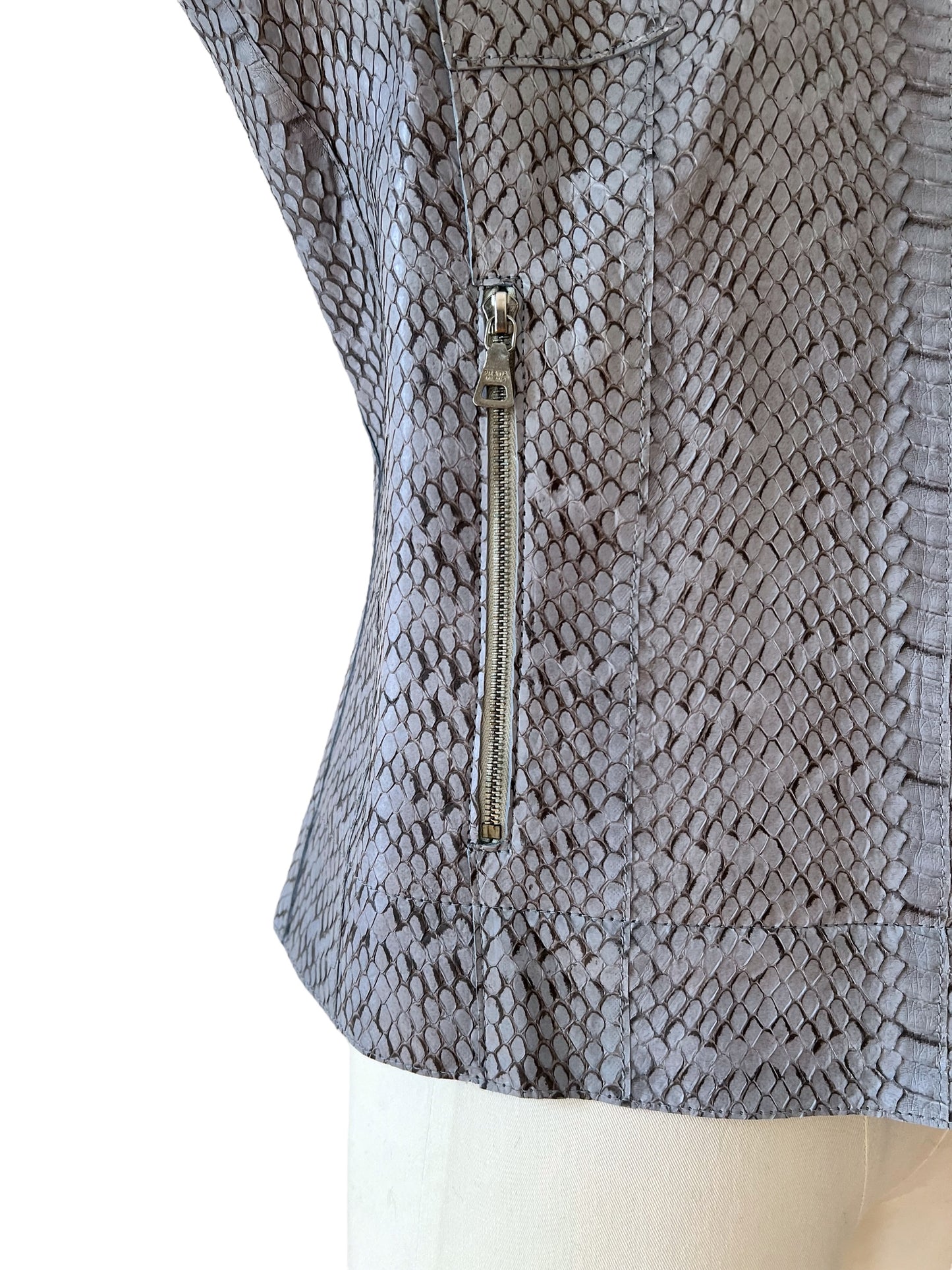 Prada python biker jacket