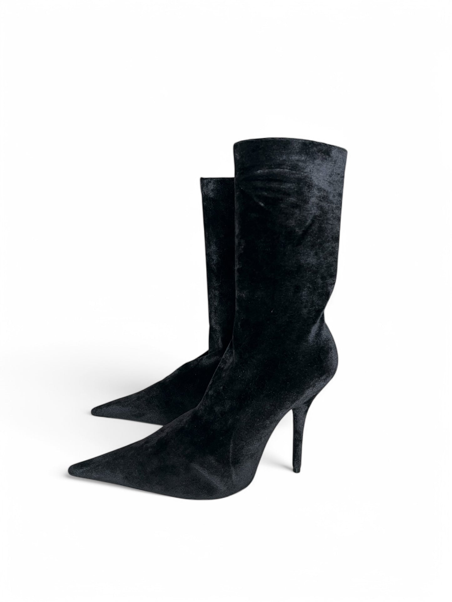 Balenciaga Knife Velvet Boots