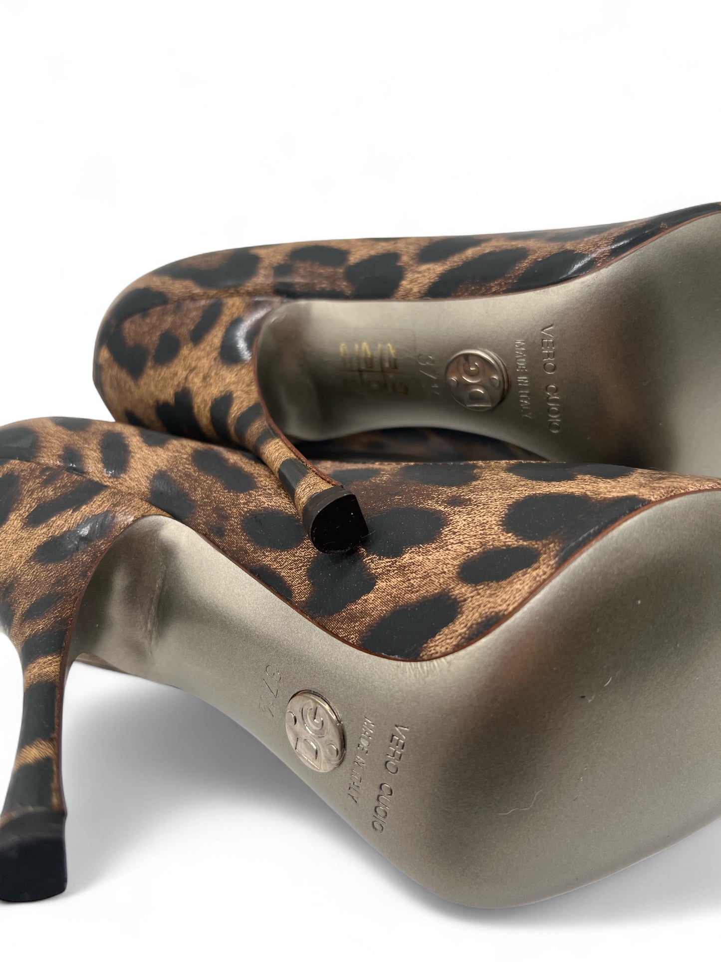 Dolce & Gabbana open toe Leopard décolleté