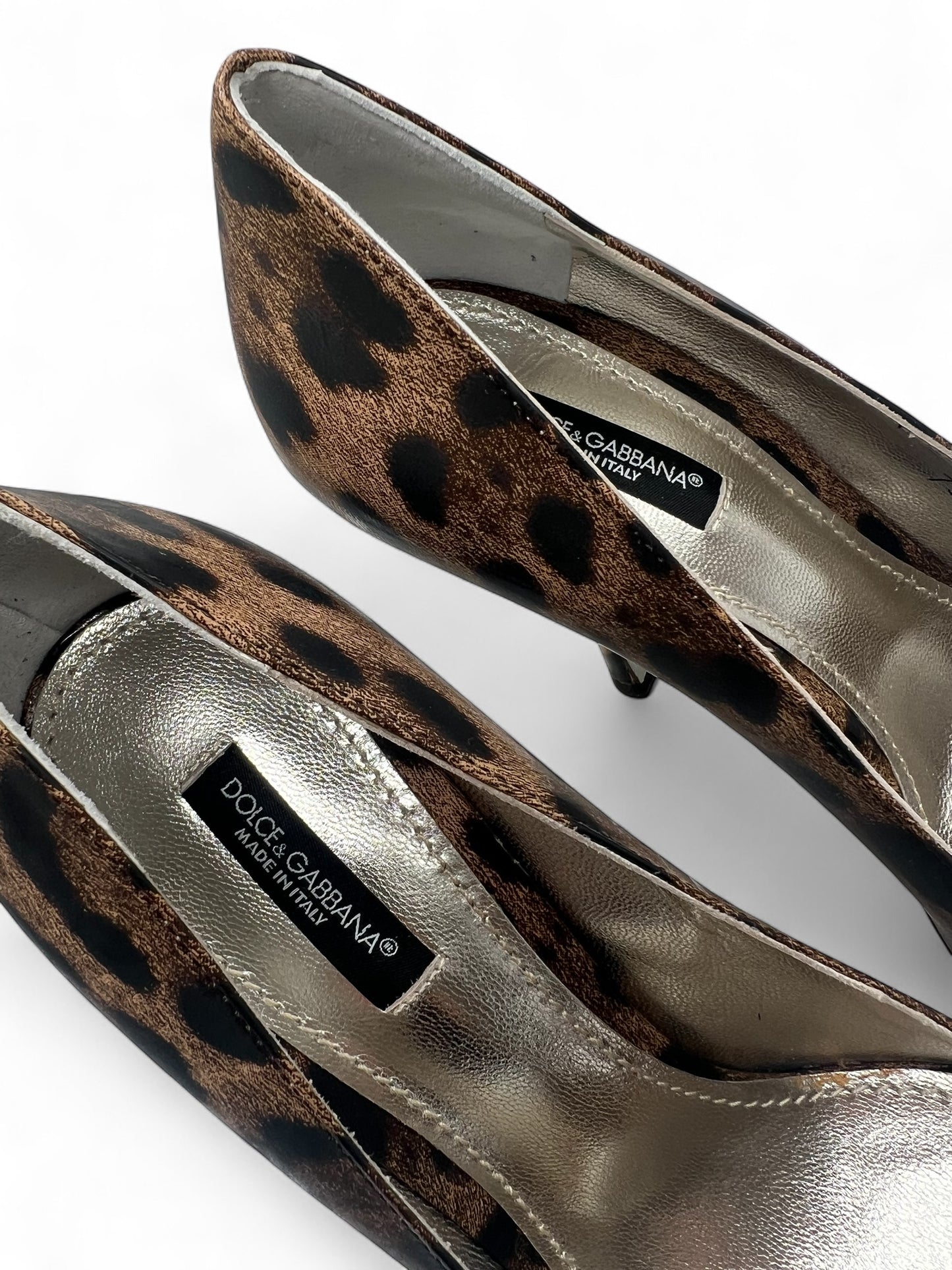 Dolce & Gabbana open toe Leopard décolleté