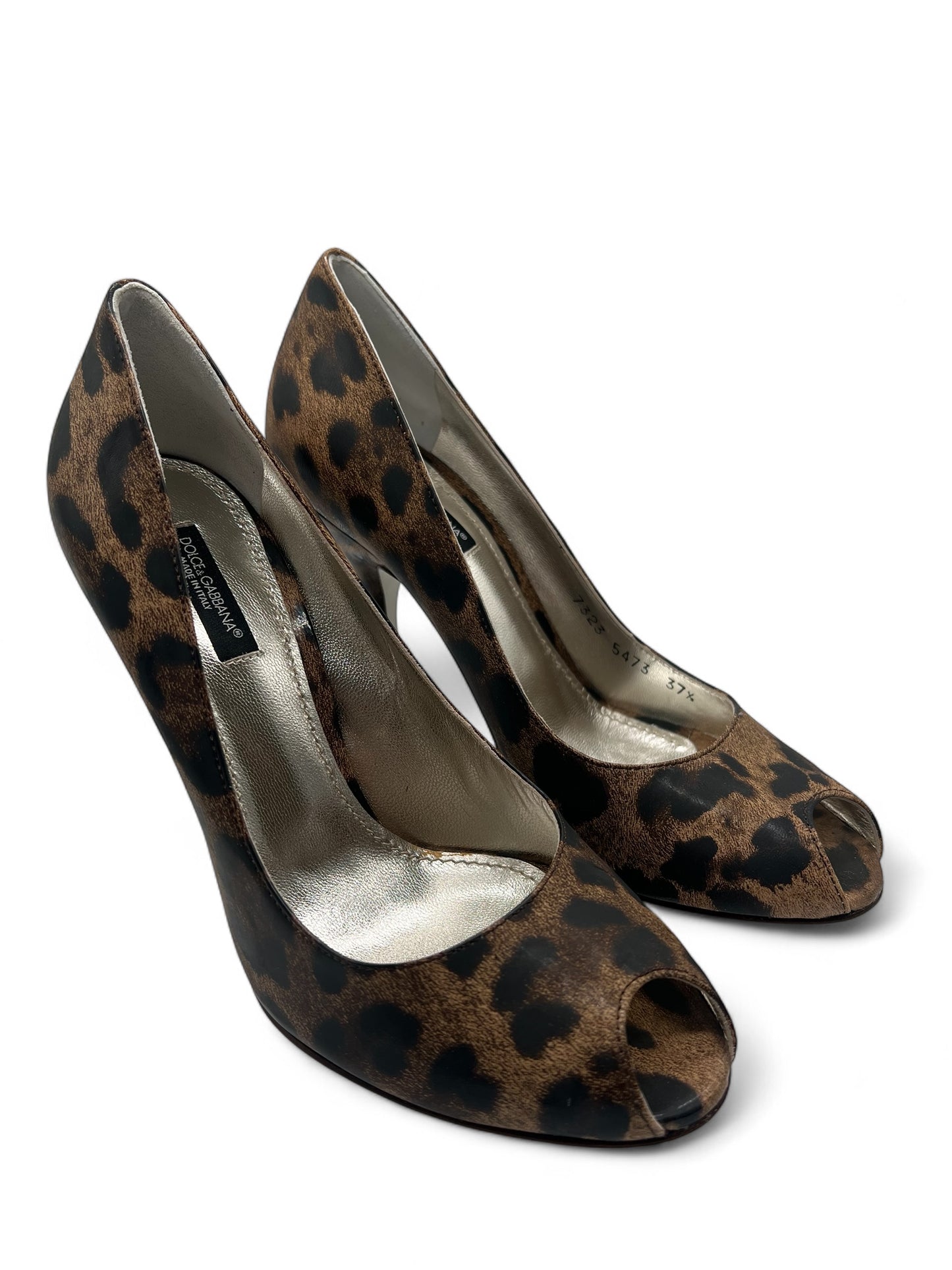 Dolce & Gabbana open toe Leopard décolleté