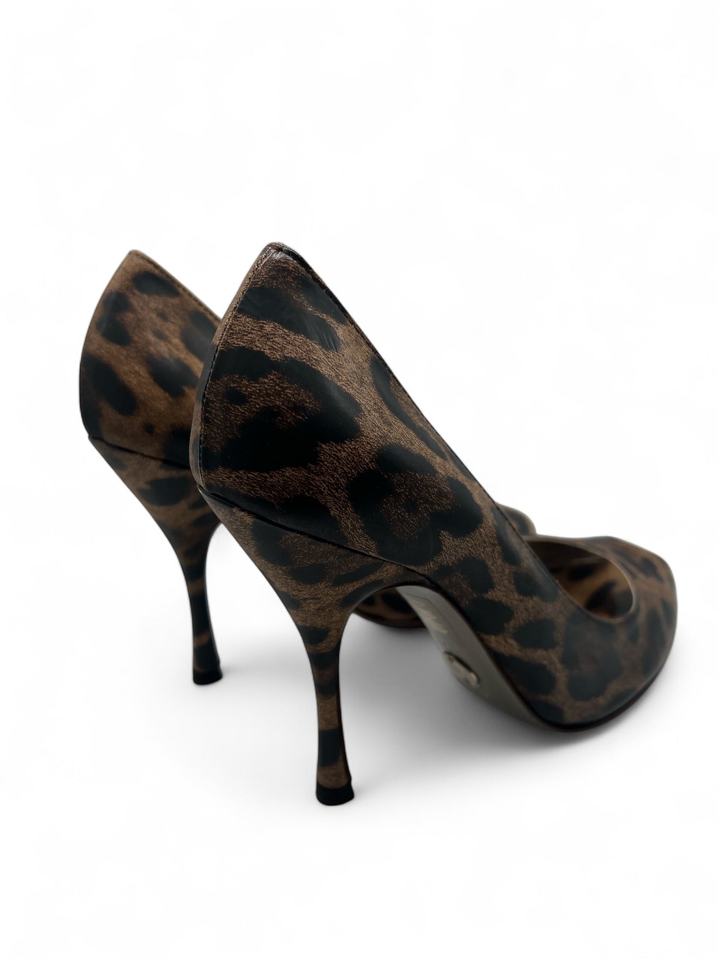 Dolce & Gabbana open toe Leopard décolleté