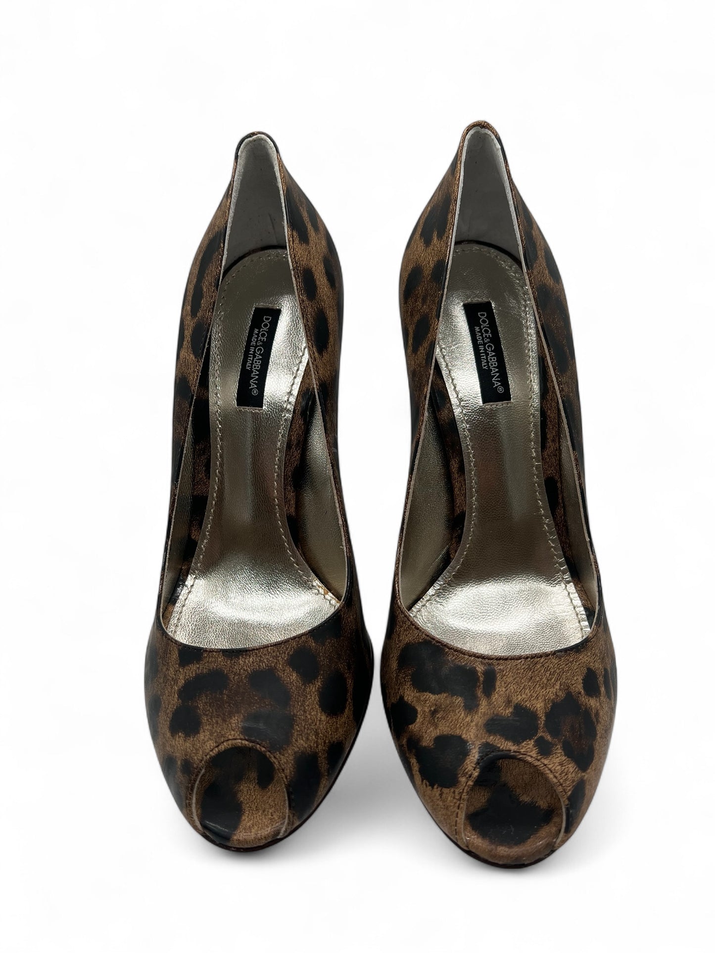 Dolce & Gabbana open toe Leopard décolleté