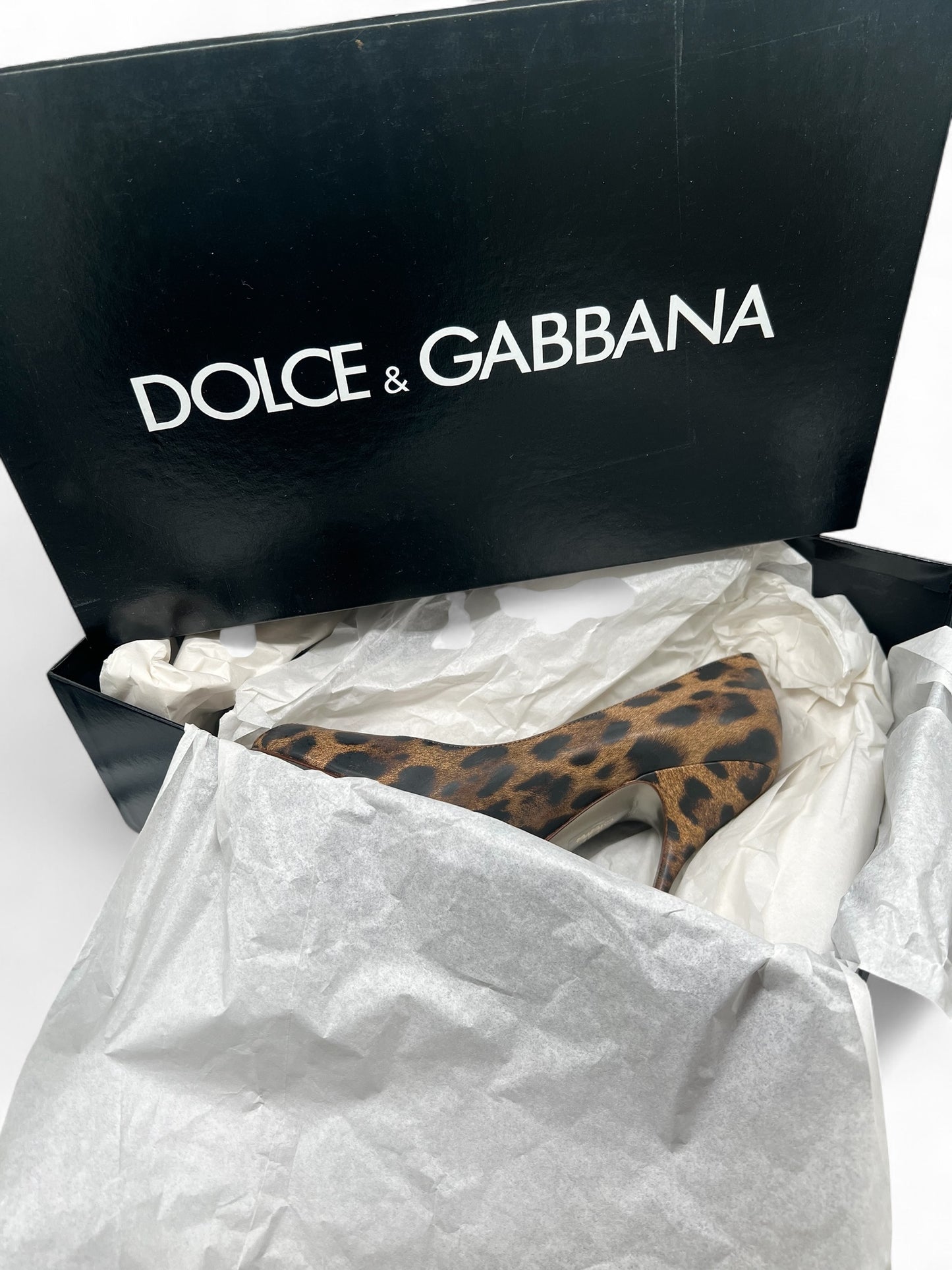 Dolce & Gabbana open toe Leopard décolleté