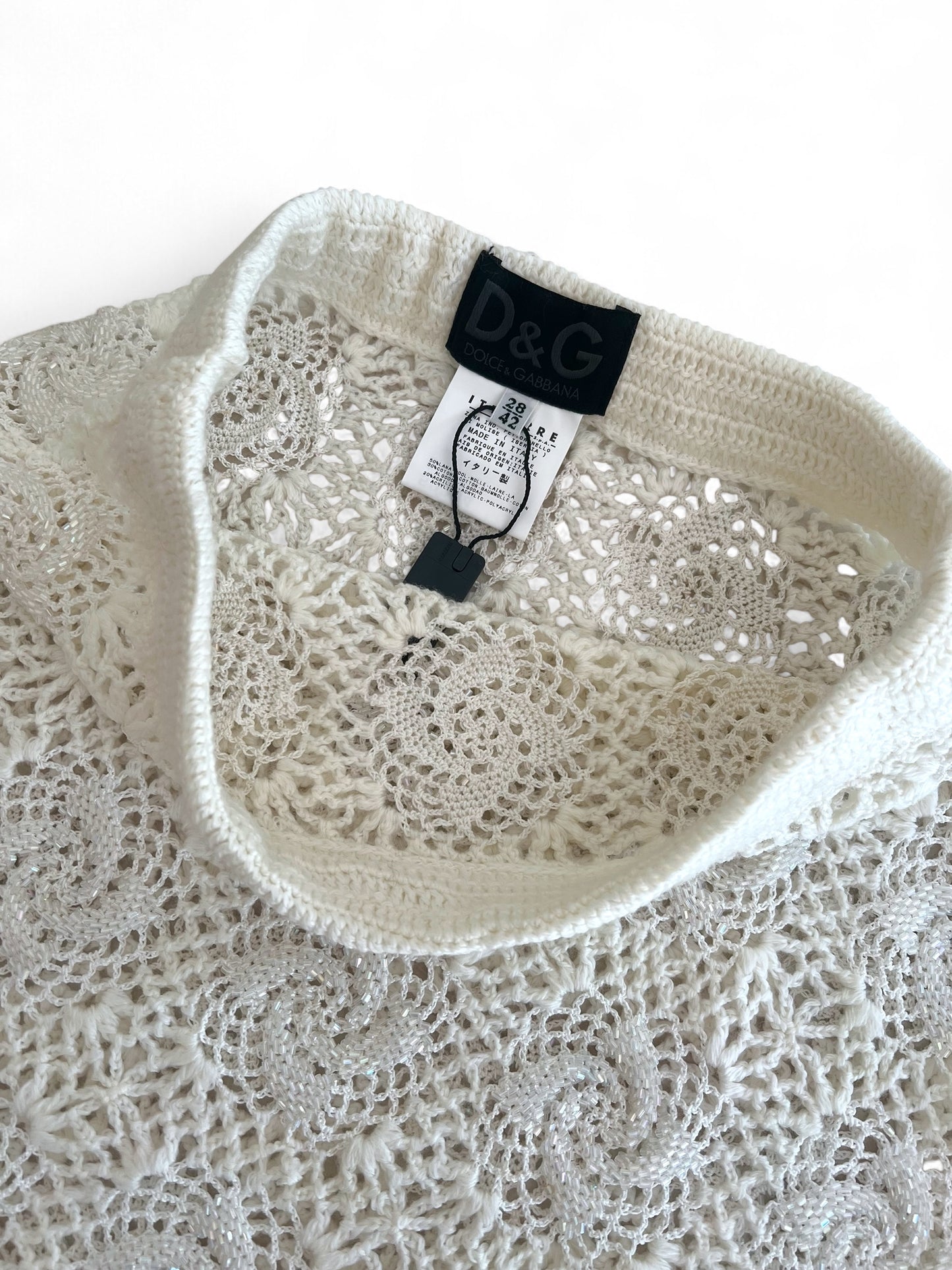 Dolce & Gabbana crochet embroidered skirt