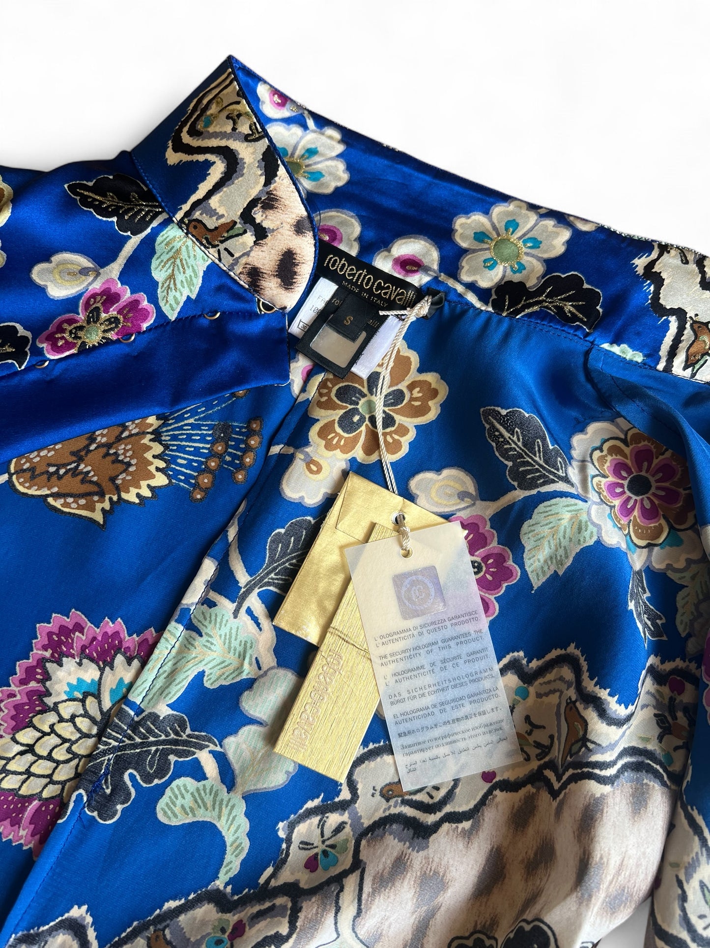 Roberto Cavalli SS2003 printed silk top